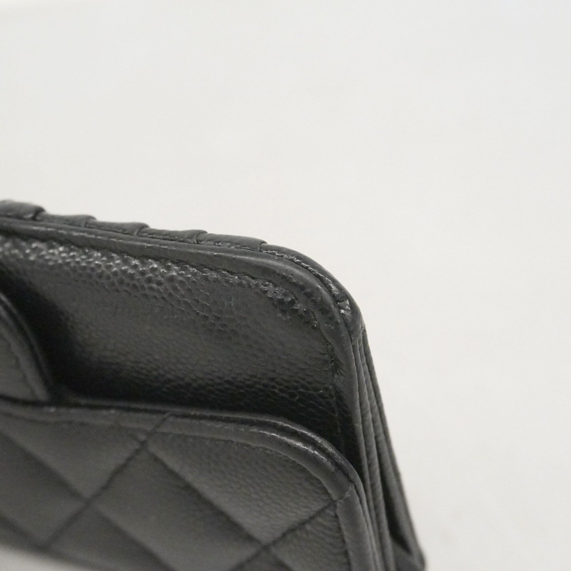 Chanel Black Grained Calfskin Coin Purse/Coin Case