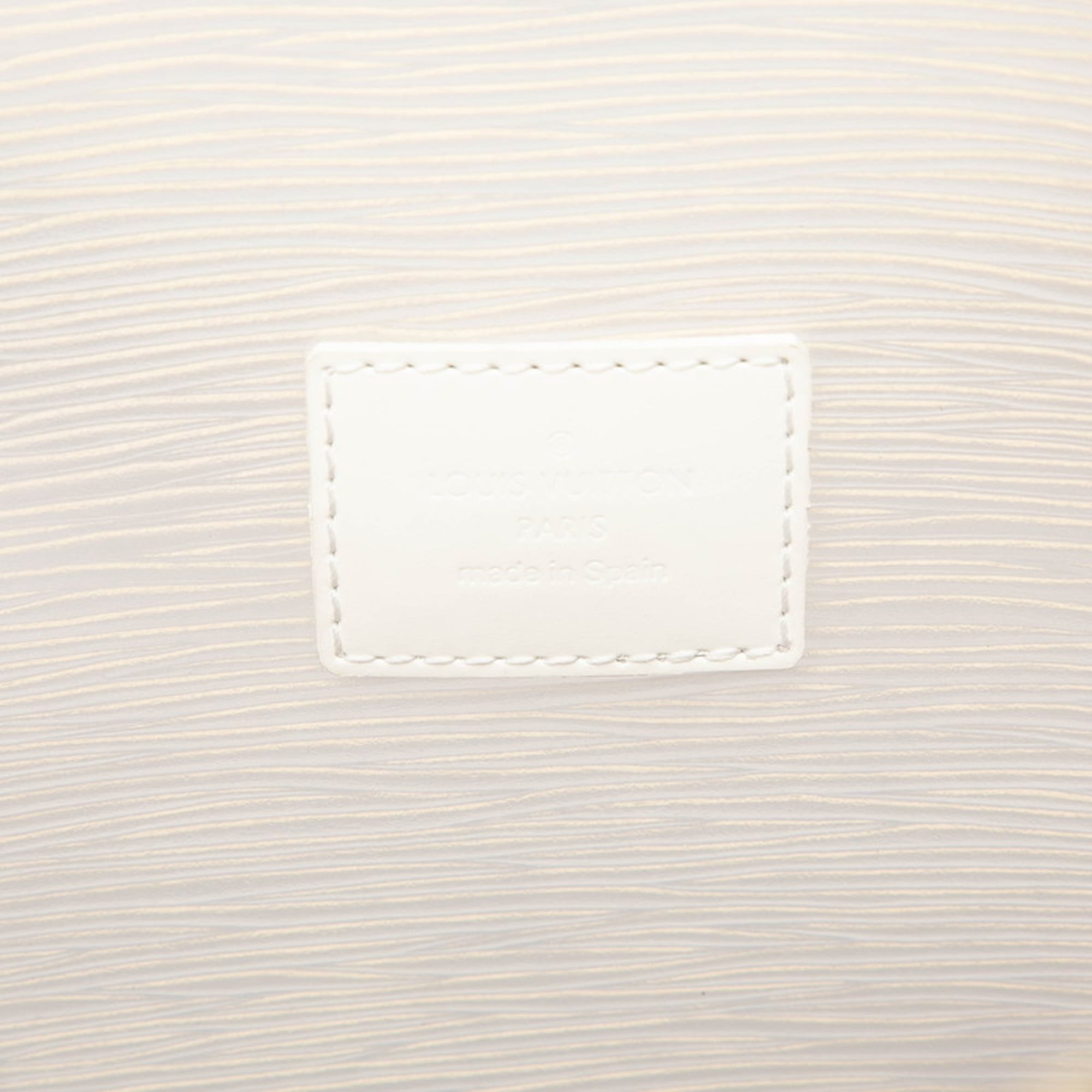 Louis Vuitton Clear White Vinyl Leather Handbag Pouch Tote Bag