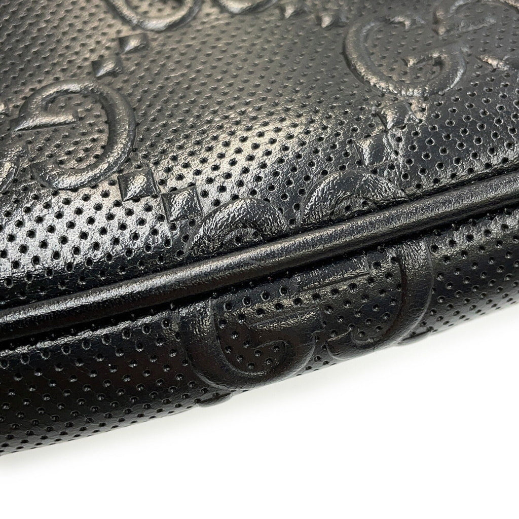 Gucci Black Leather Handbag Sling Bag (Pre-Owned)