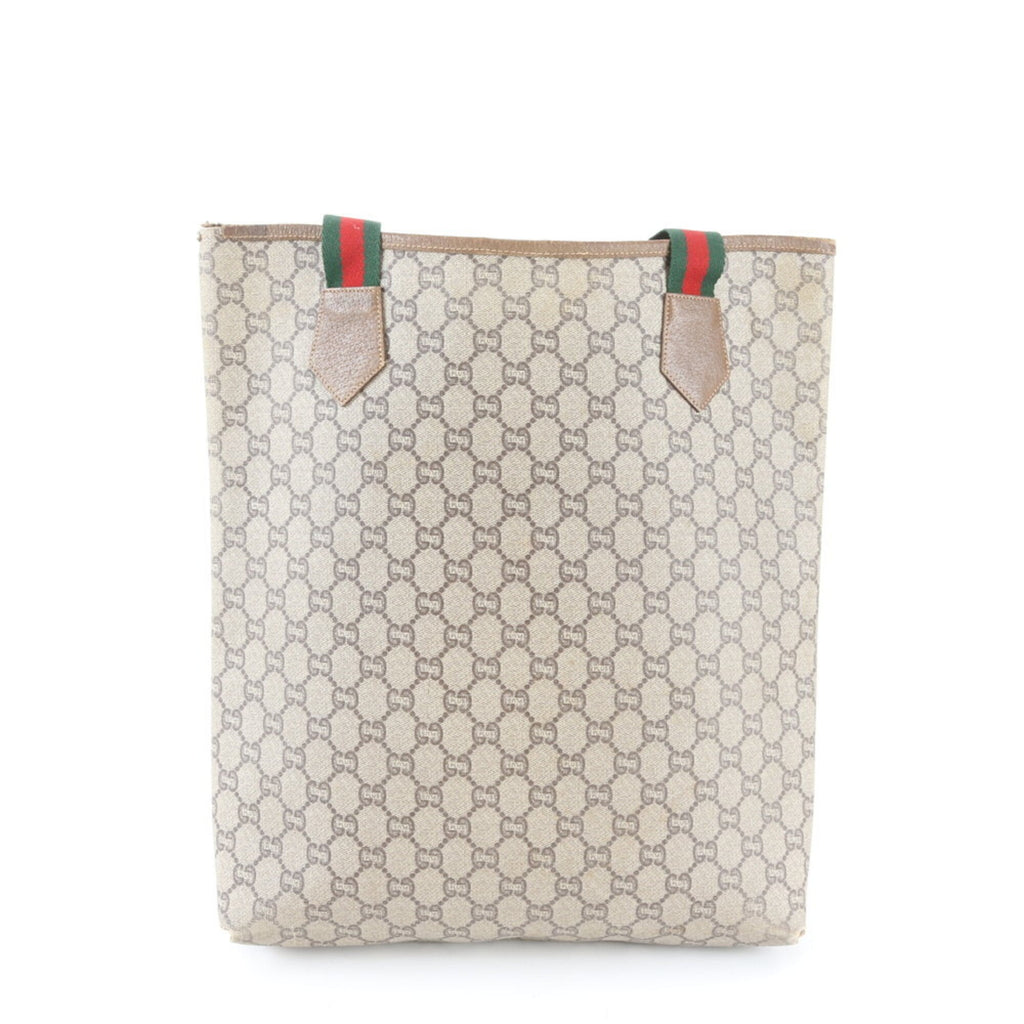 Gucci Sherry Line Beige Gg Plus Handbag (Pre-Owned)