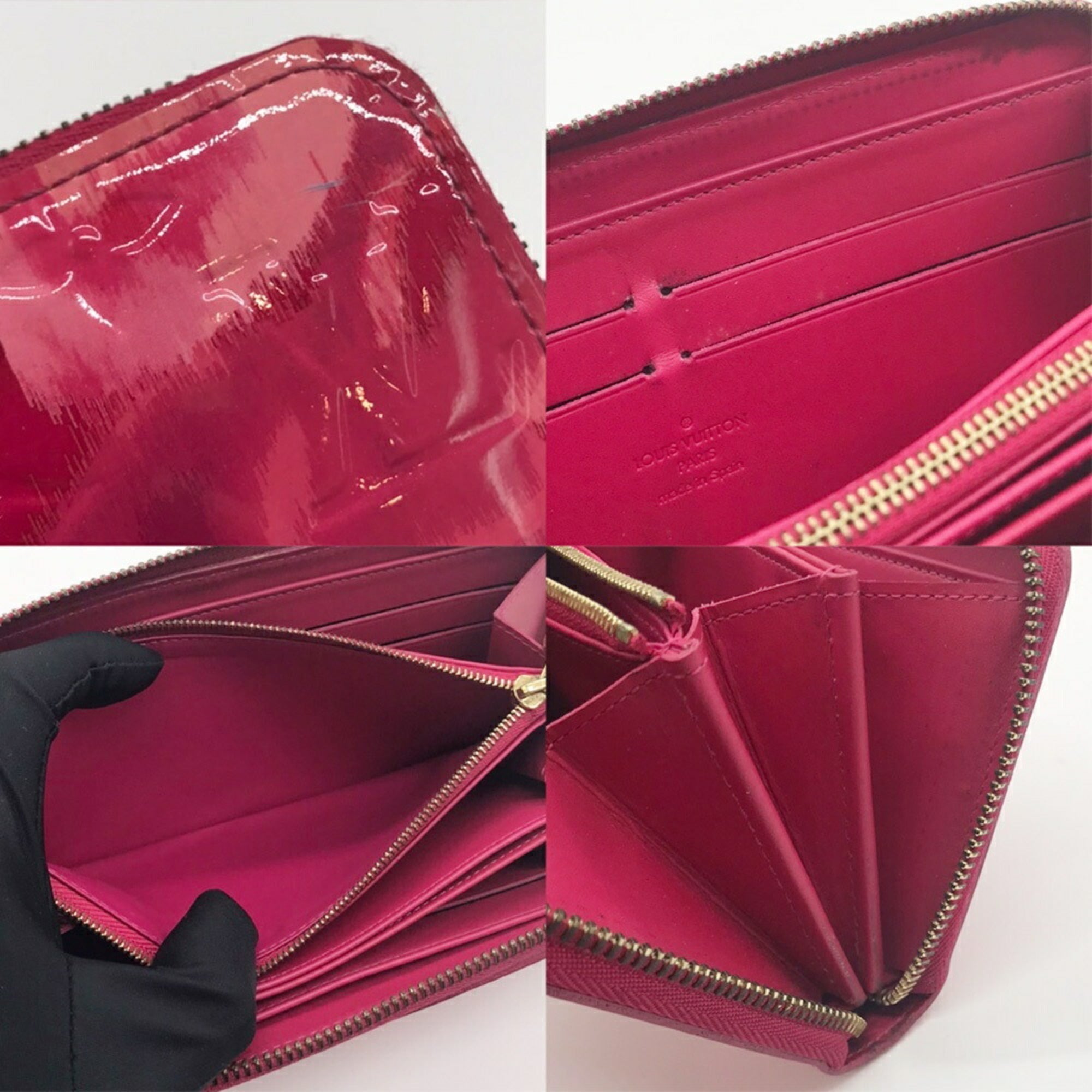 Louis Vuitton Pink Vernis Rose Long Wallet