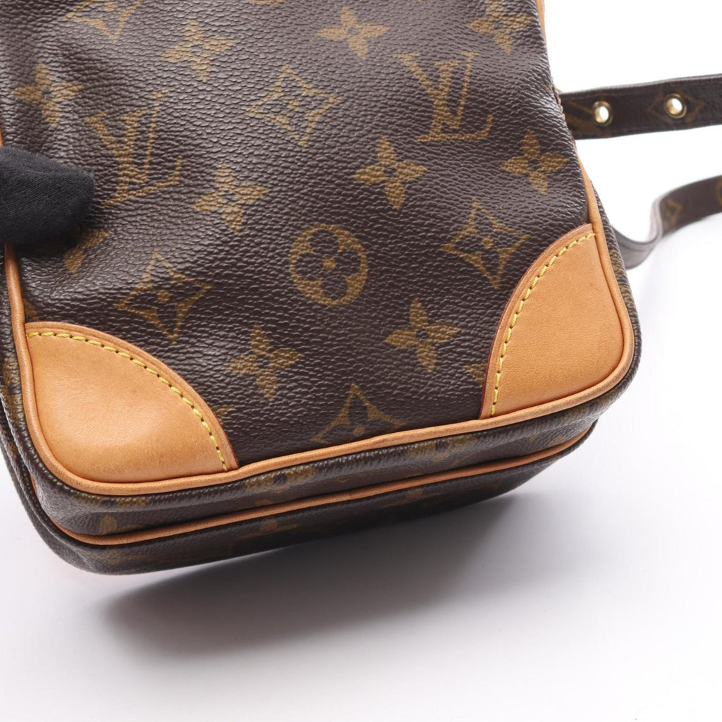 Louis Vuitton Brown Coated Canvas Leather Shoulder Bag