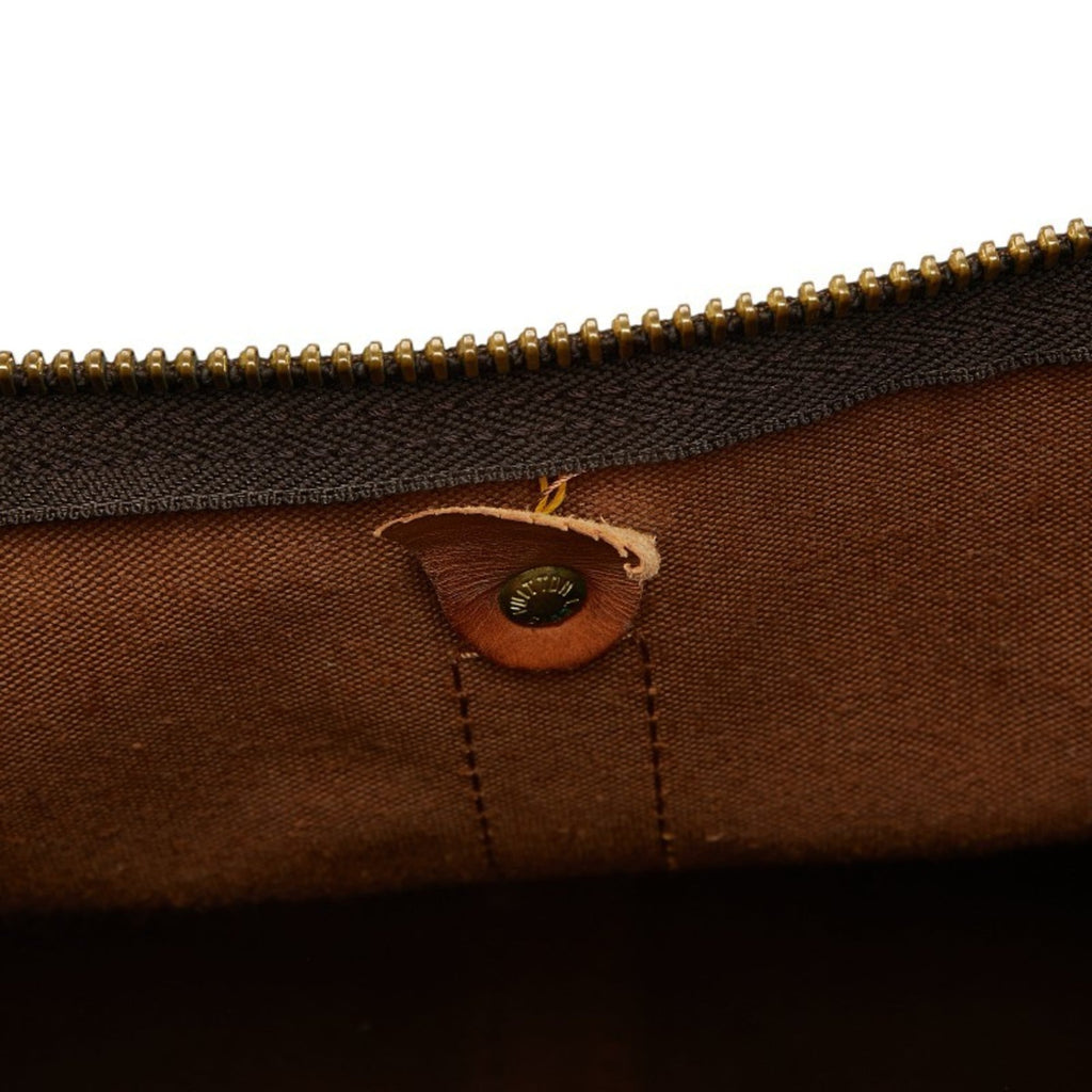 Louis Vuitton Brown Pvc Leather Boston Bag
