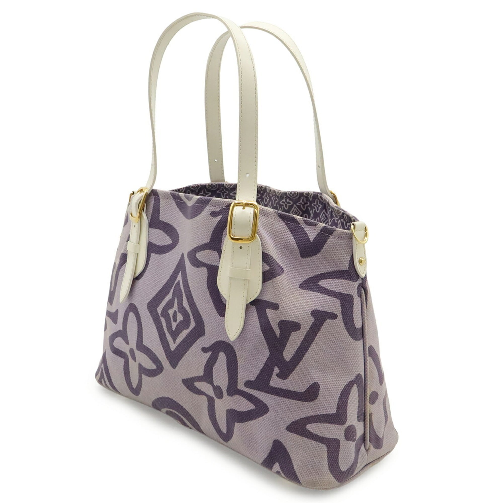 Louis Vuitton Purple Canvas Shoulder Bag Tote Bag
