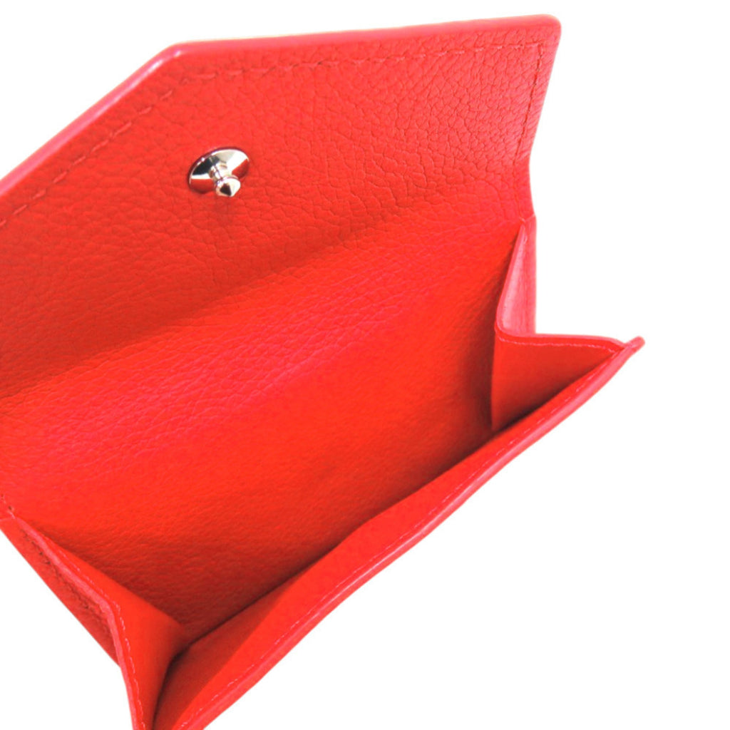 Louis Vuitton Red Color Leather Wallet (Tri-Fold)