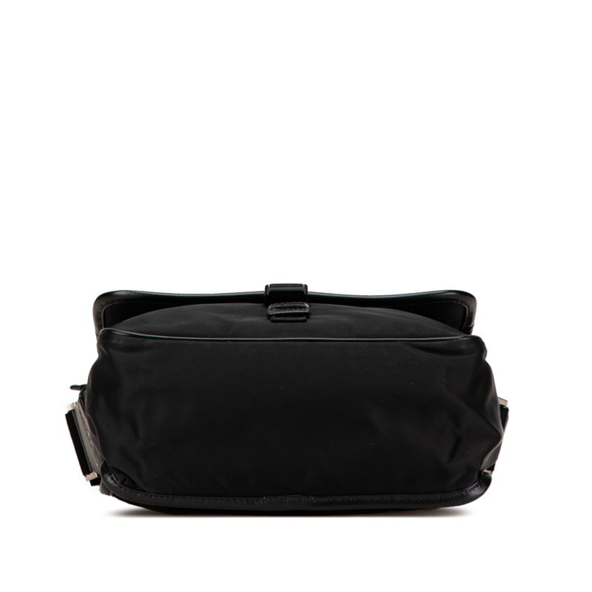 Prada Black Nylon Leather Shoulder Bag