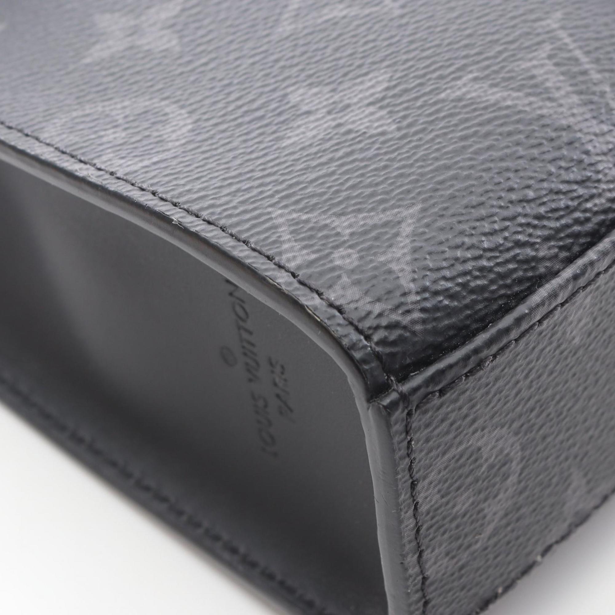 Louis Vuitton Black Coated Canvas Leather Handbag