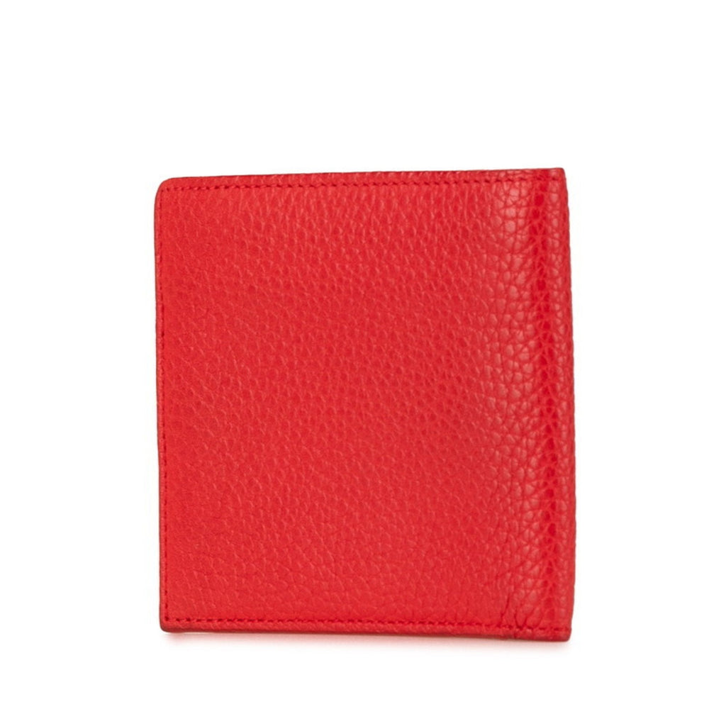Bottega Veneta Red Color Leather Wallet (Bi-Fold)