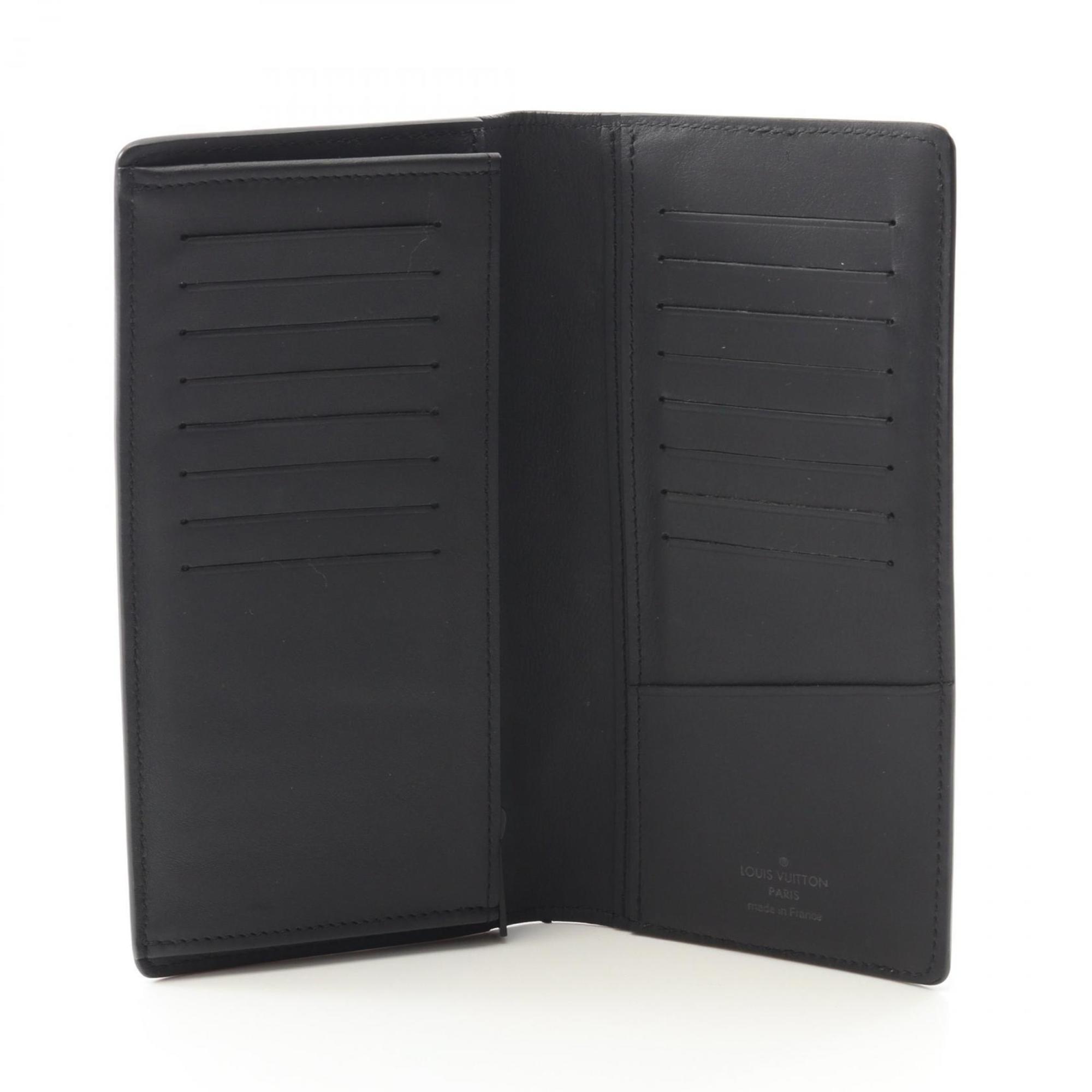 Louis Vuitton Black Leather Long Wallet
