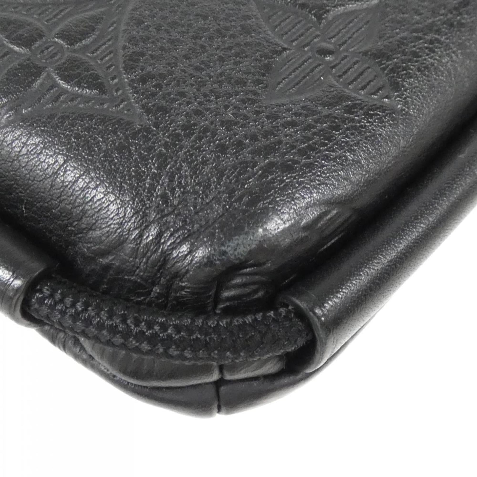 Louis Vuitton Black Leather Pouch Shoulder Bag
