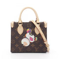 Louis Vuitton Brown Coated Canvas Leather Handbag