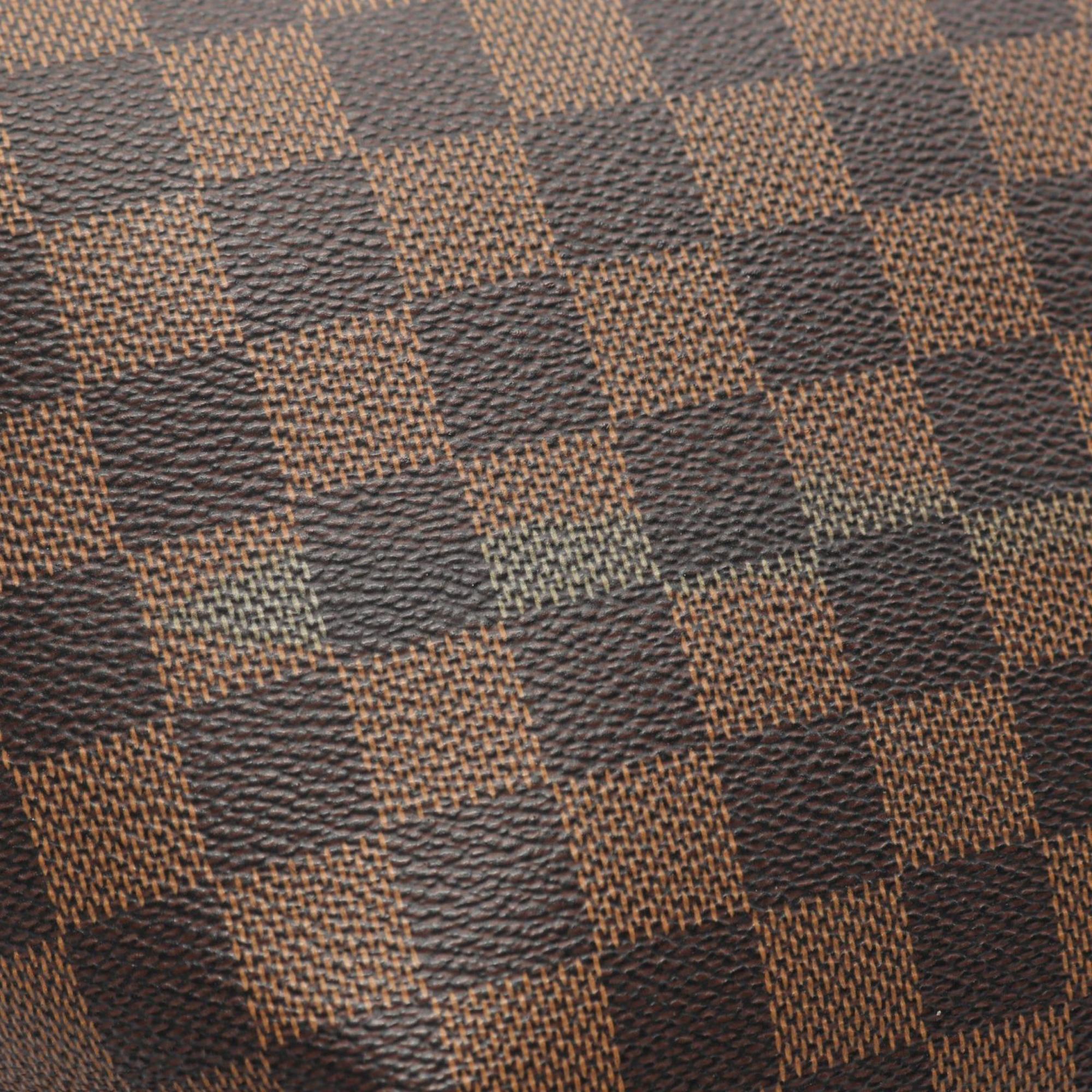 Louis Vuitton Brown Ebene Damier Canvas Pvc Coated Canvas Leather Tote Bag