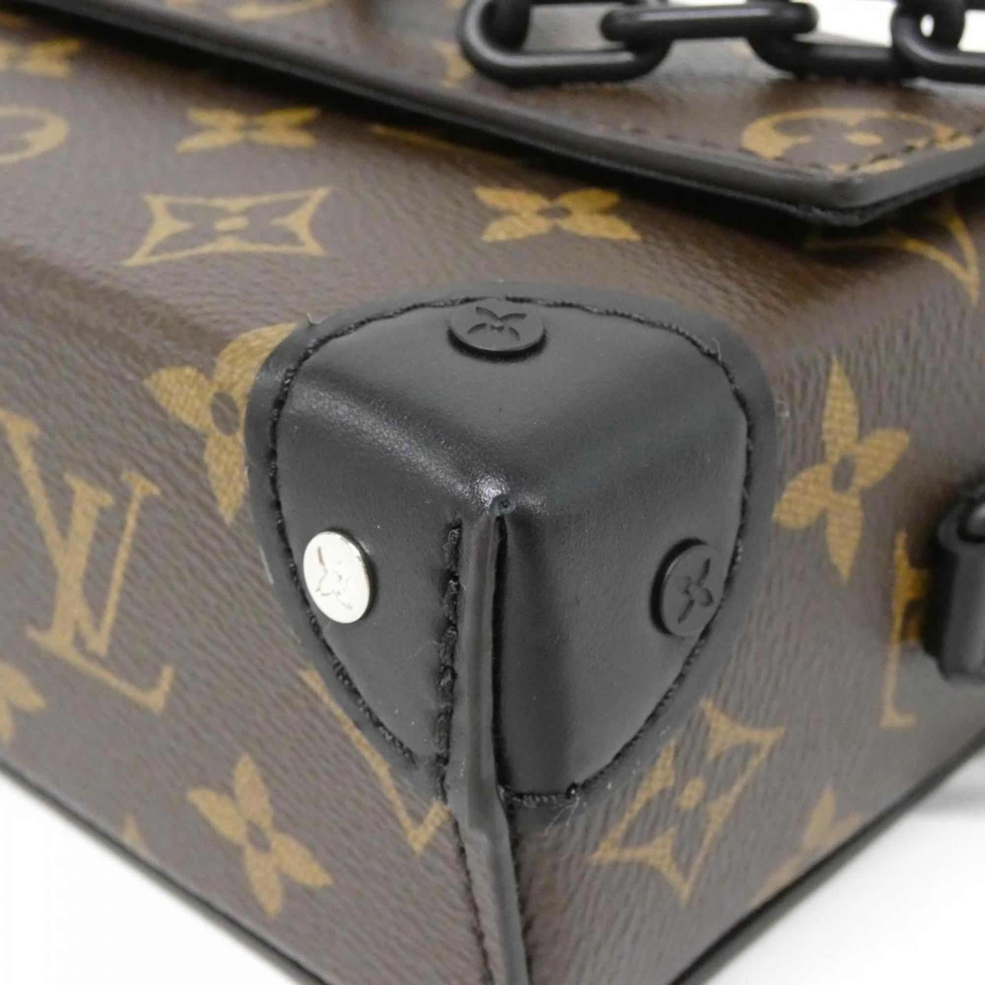 Louis Vuitton Black Marron Coated Canvas Shoulder Bag