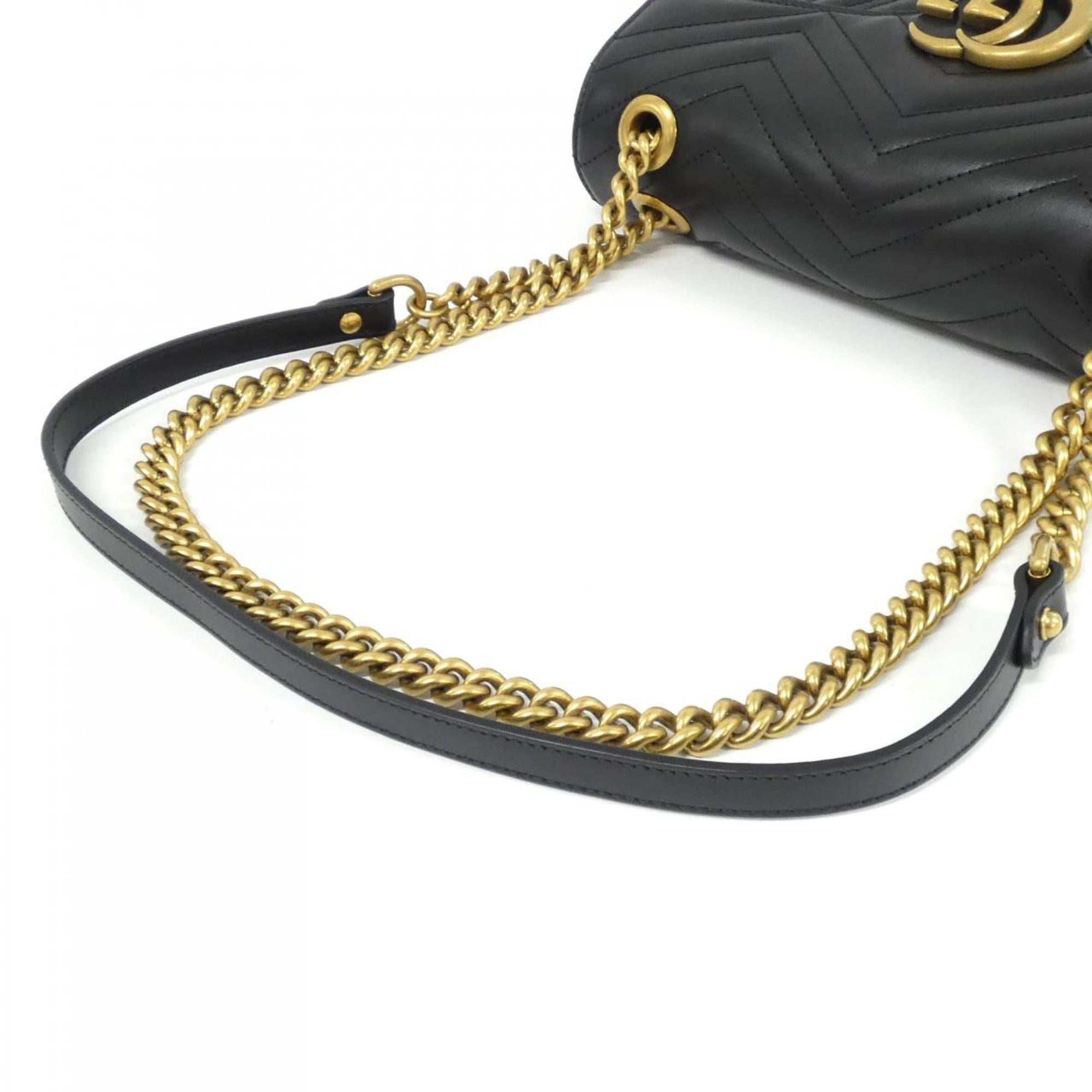 Gucci Black Quilting Leather Shoulder Bag (Pre-Owned)