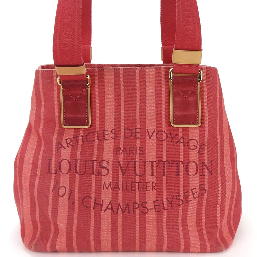 Louis Vuitton Red Color Canvas Tote Bag