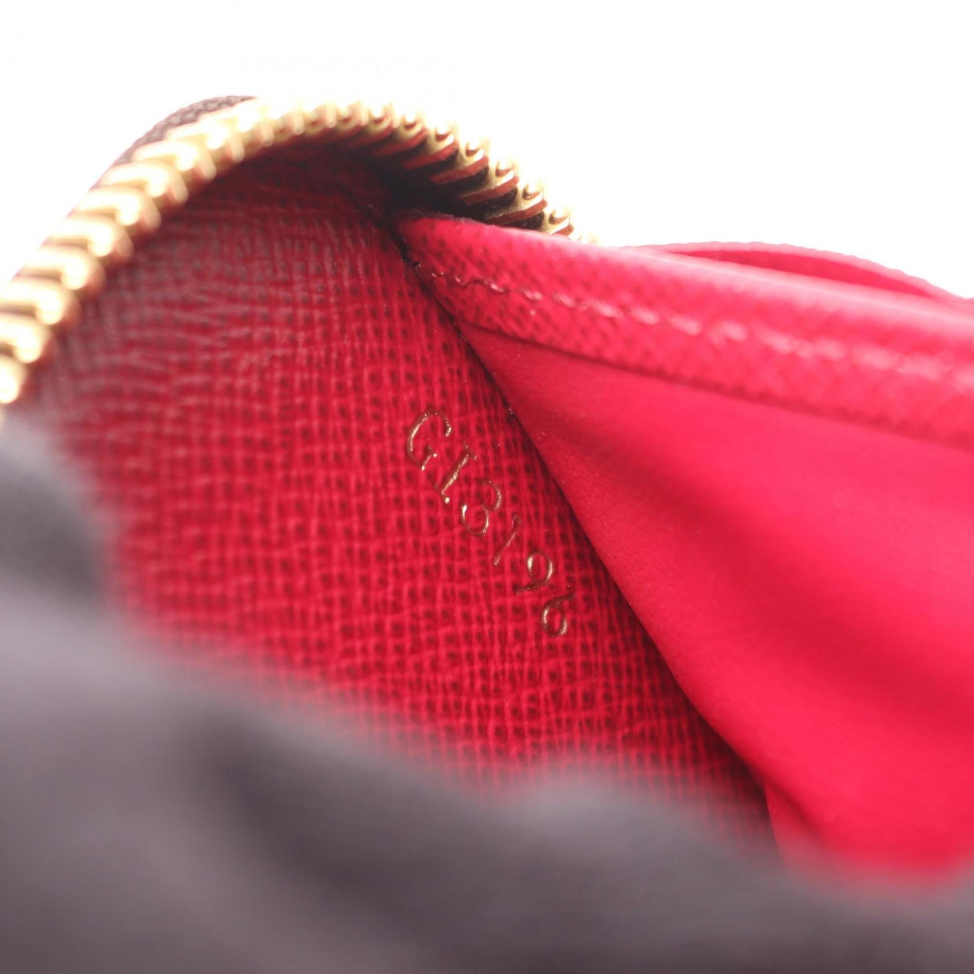Louis Vuitton Brown Fuchsia Pink Pvc Coated Canvas Leather Long Wallet