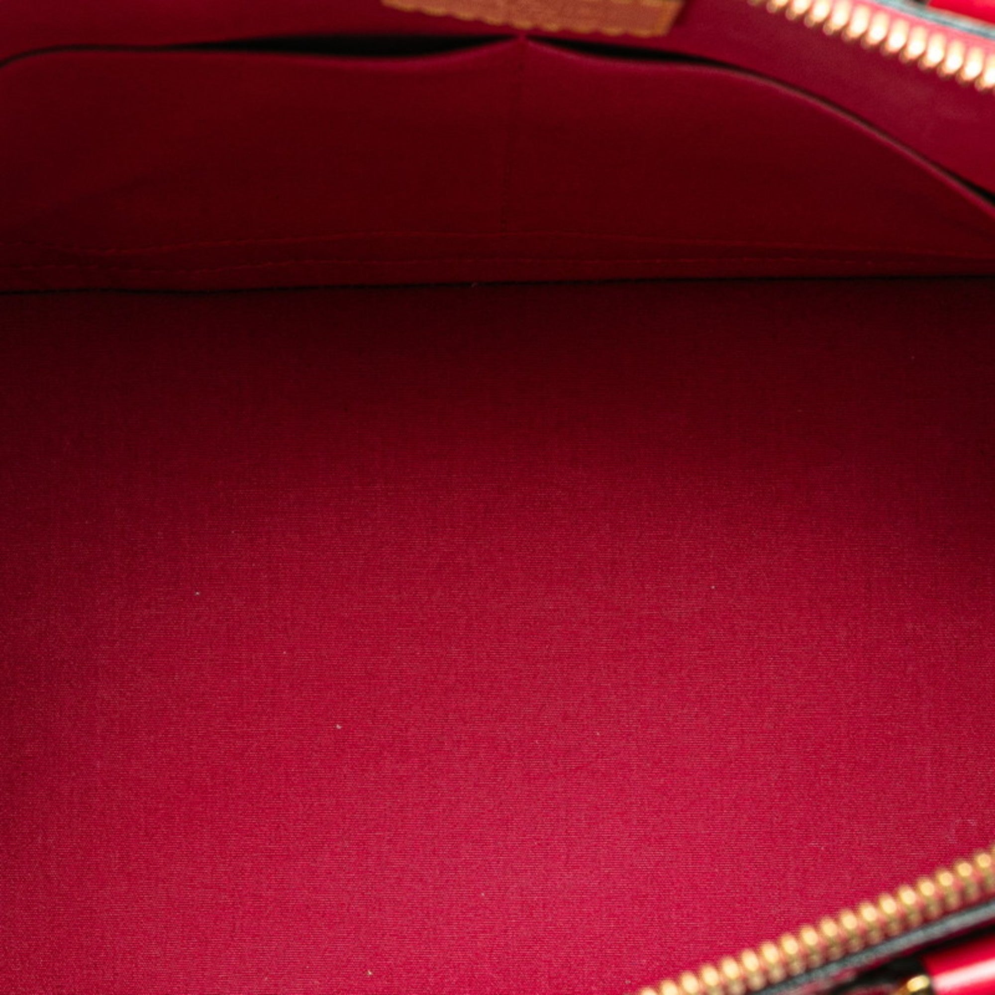 Louis Vuitton Red Color Rouge Grenadine Patent Leather Handbag