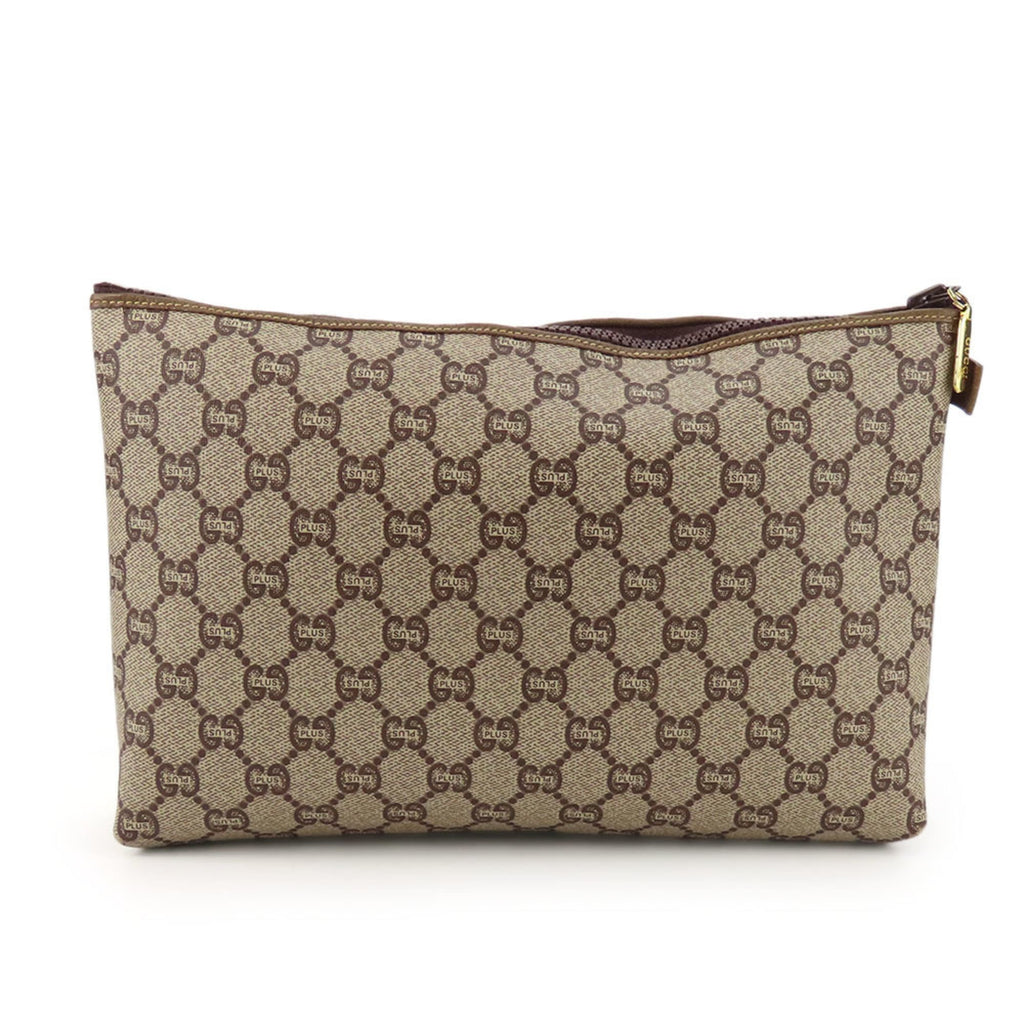 Gucci Beige Gg Plus Clutch Bag Pouch (Pre-Owned)