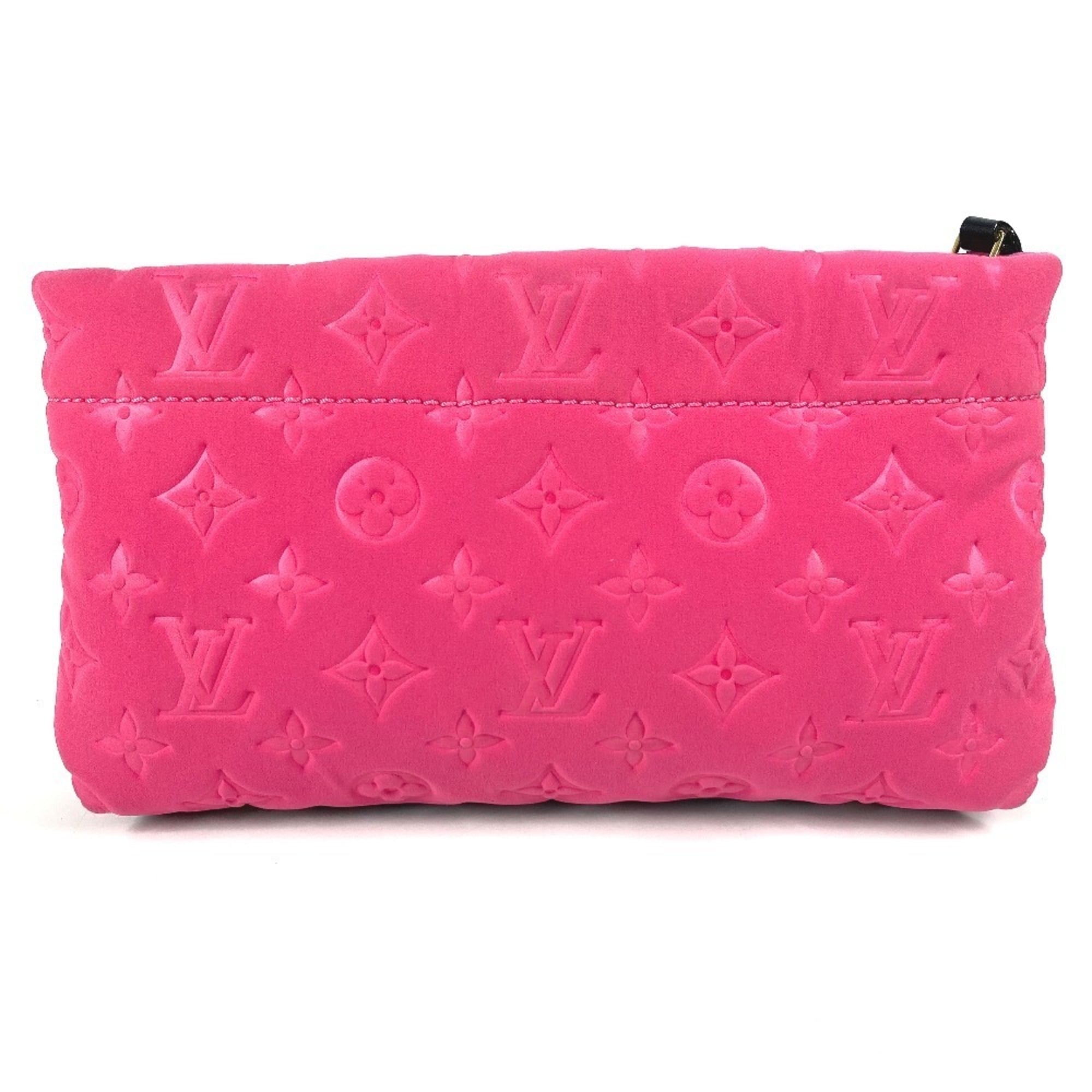 Louis Vuitton Black Galle Monogram Pink Monogram Clutch Bag Pouch