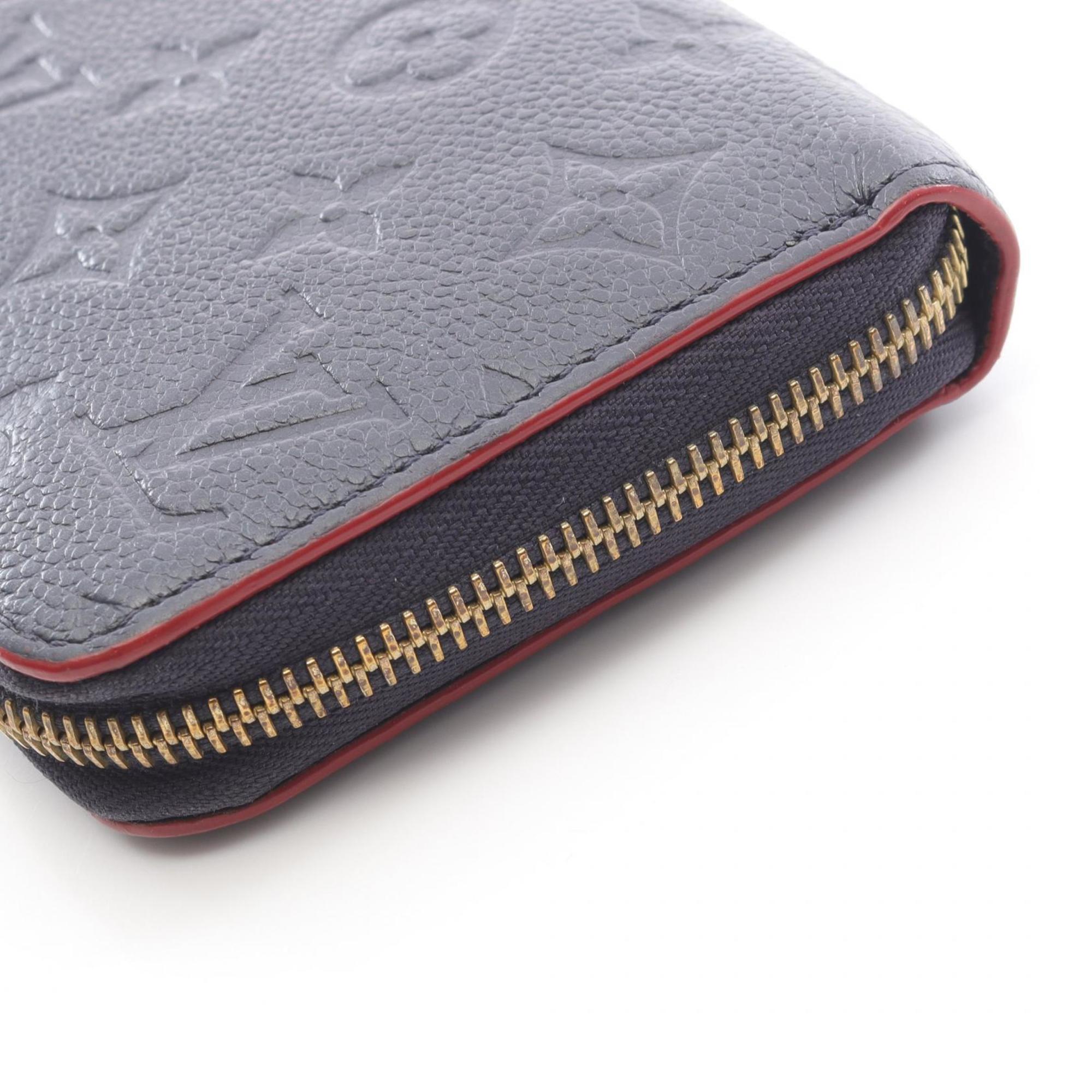 Louis Vuitton Monogram Navy Red Color Monogram Empreinte Long Wallet