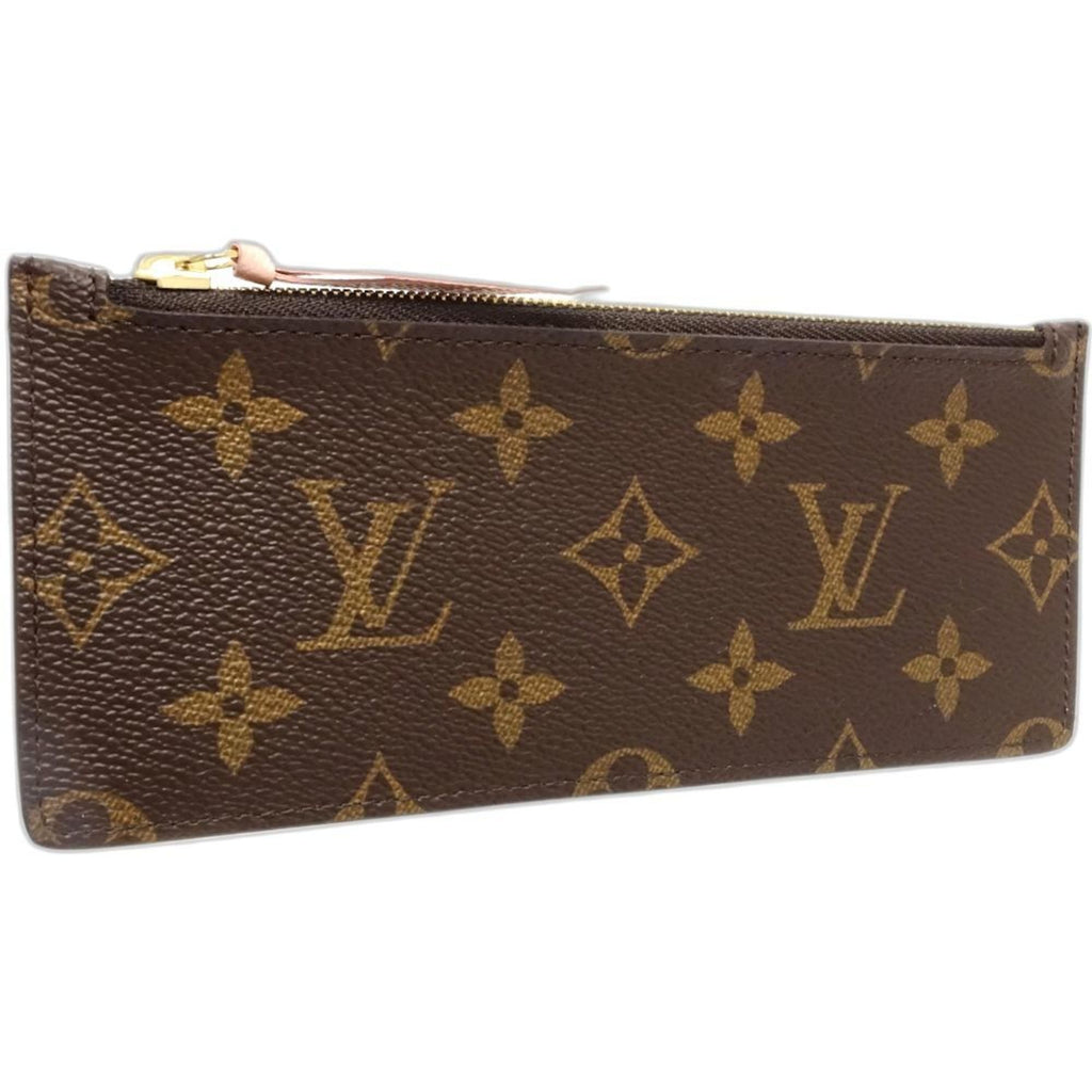Louis Vuitton Brown Pink Monogram Long Wallet (Tri-Fold)