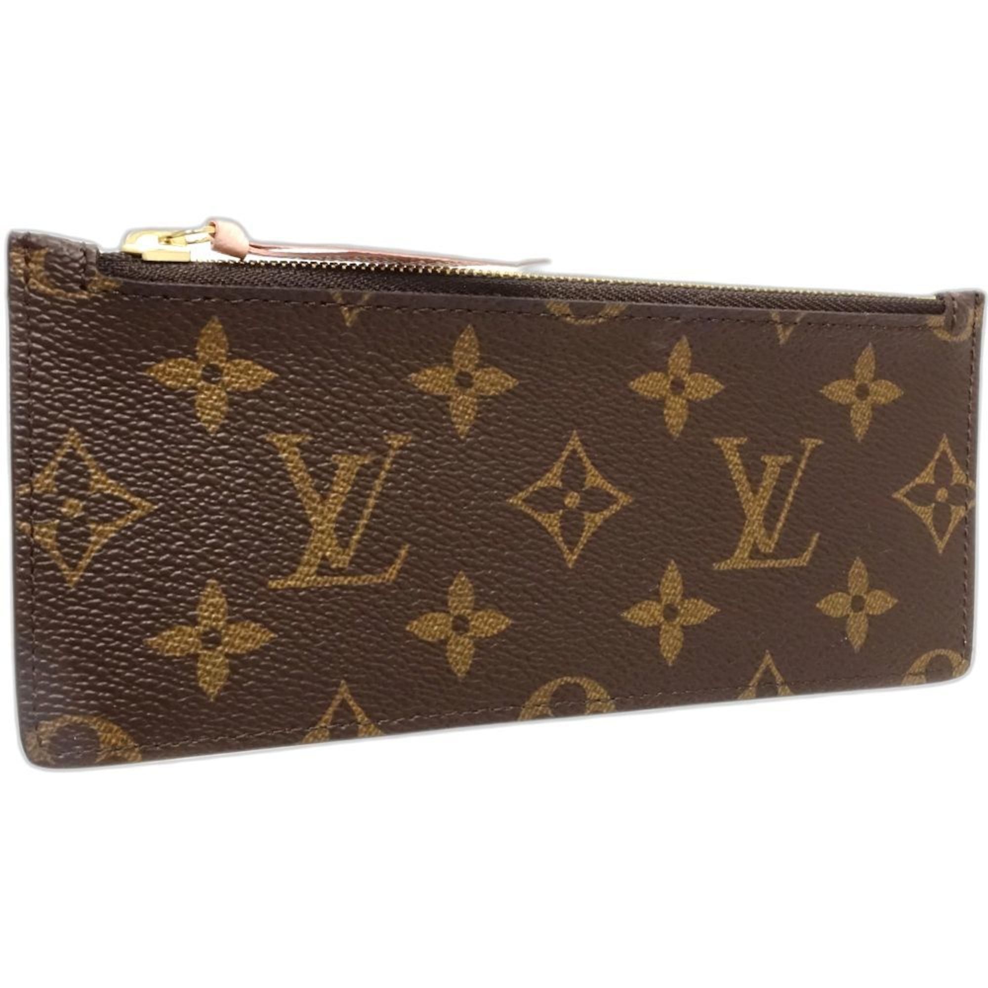 Louis Vuitton Brown Pink Monogram Long Wallet (Tri-Fold)