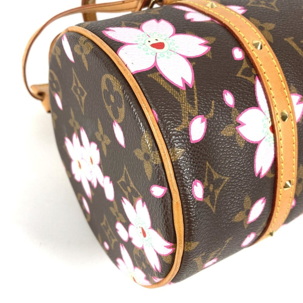 Louis Vuitton Brown Pink Monogram Cherry Blossom Handbag Shoulder Bag Tote Bag