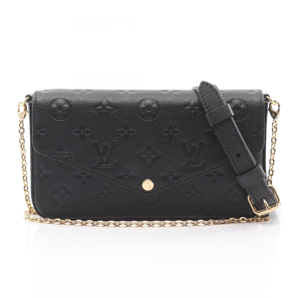 Louis Vuitton Black Noir Monogram Empreinte Pochette Shoulder Bag