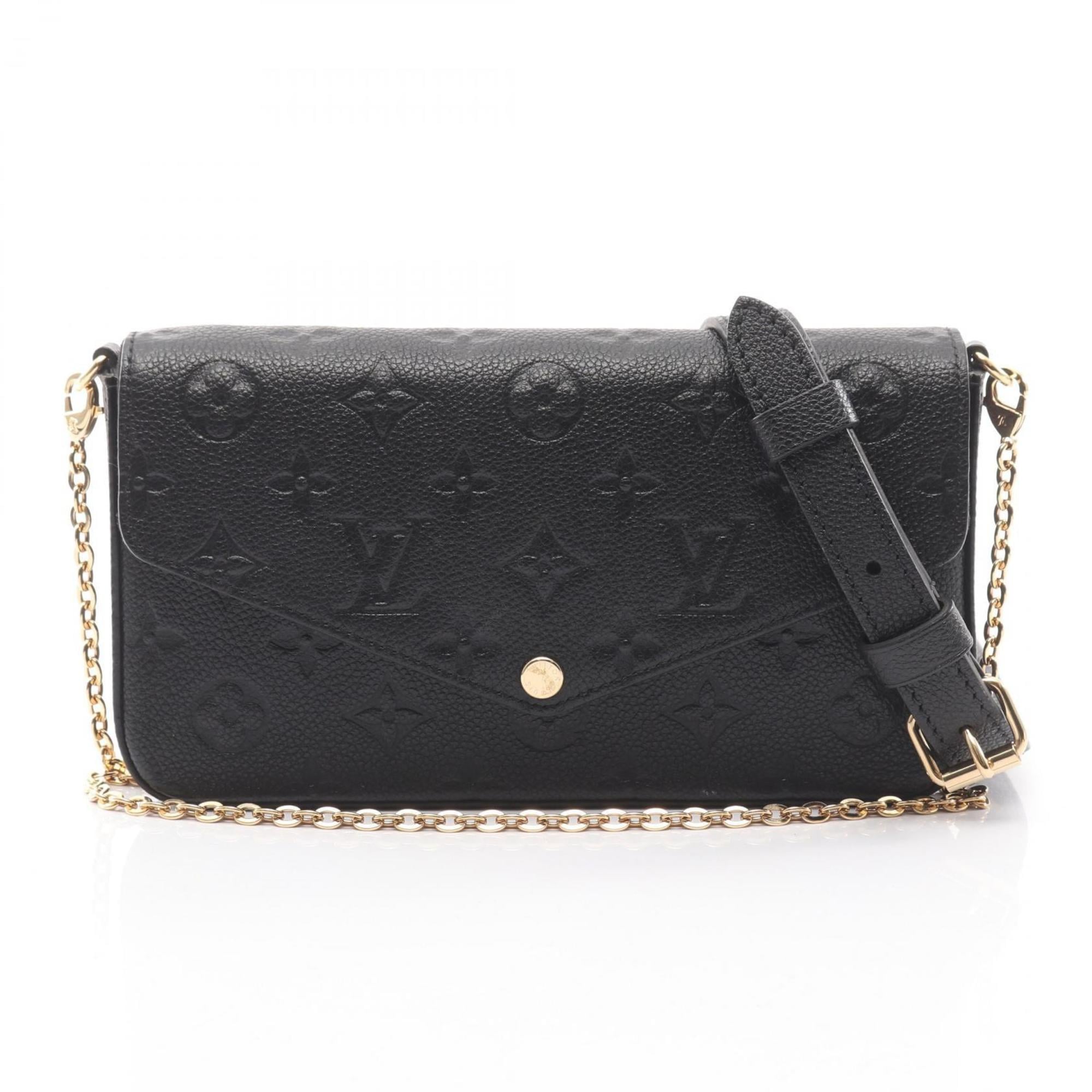 Louis Vuitton Black Noir Monogram Empreinte Pochette Shoulder Bag