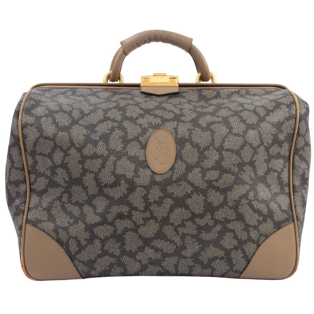 Yves Saint Laurent Beige Brown Pvc Handbag (Pre-Owned)