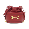 Gucci Red Color Leather Shoulder Bag (Pre-Owned)