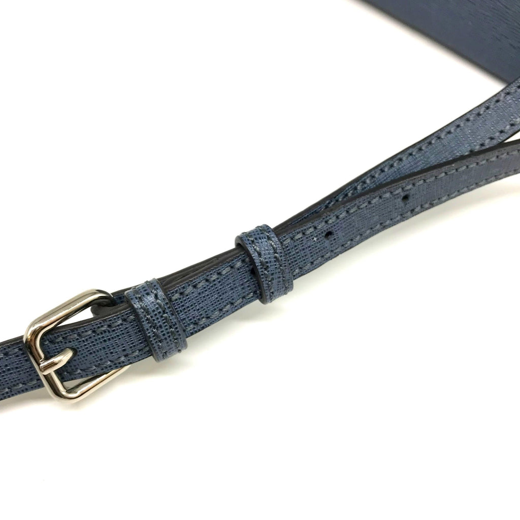 Fendi Navy Leather Handbag Shoulder Bag