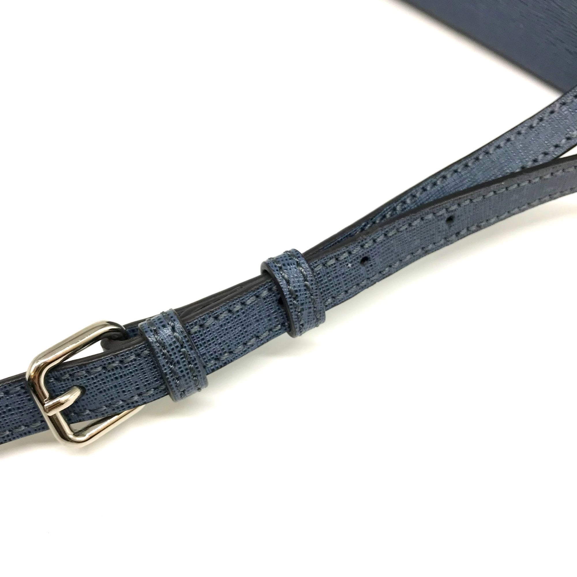Fendi Navy Leather Handbag Shoulder Bag