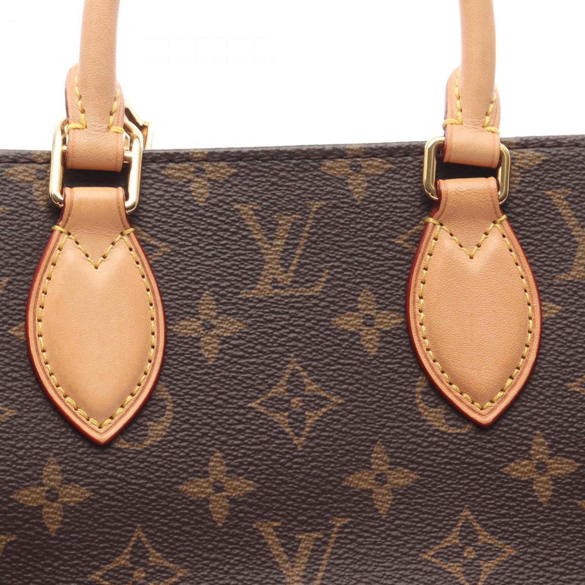 Louis Vuitton Brown Coated Canvas Leather Handbag