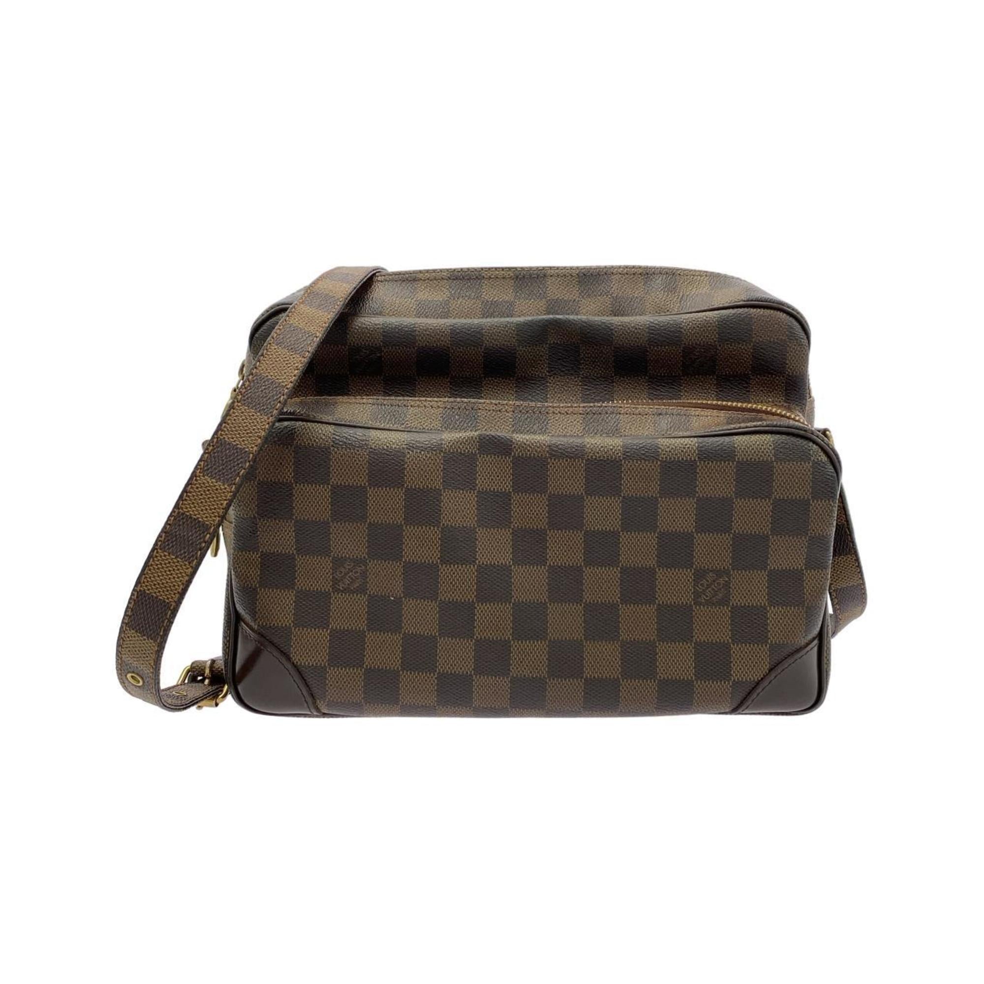 Louis Vuitton Brown Coated Canvas Shoulder Bag