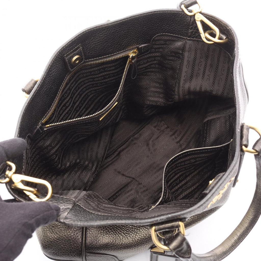 Prada Khaki Leather Handbag