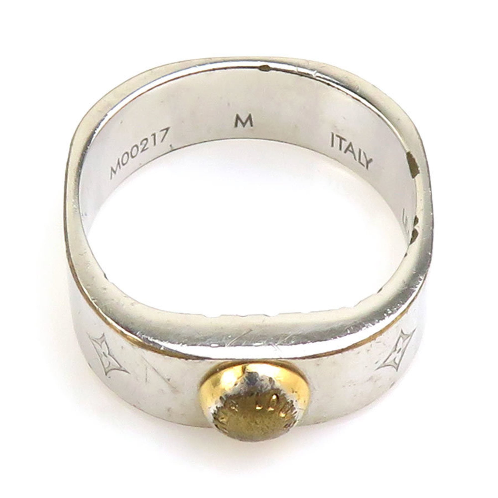 Louis Vuitton Gold Silver Metal Band Ring