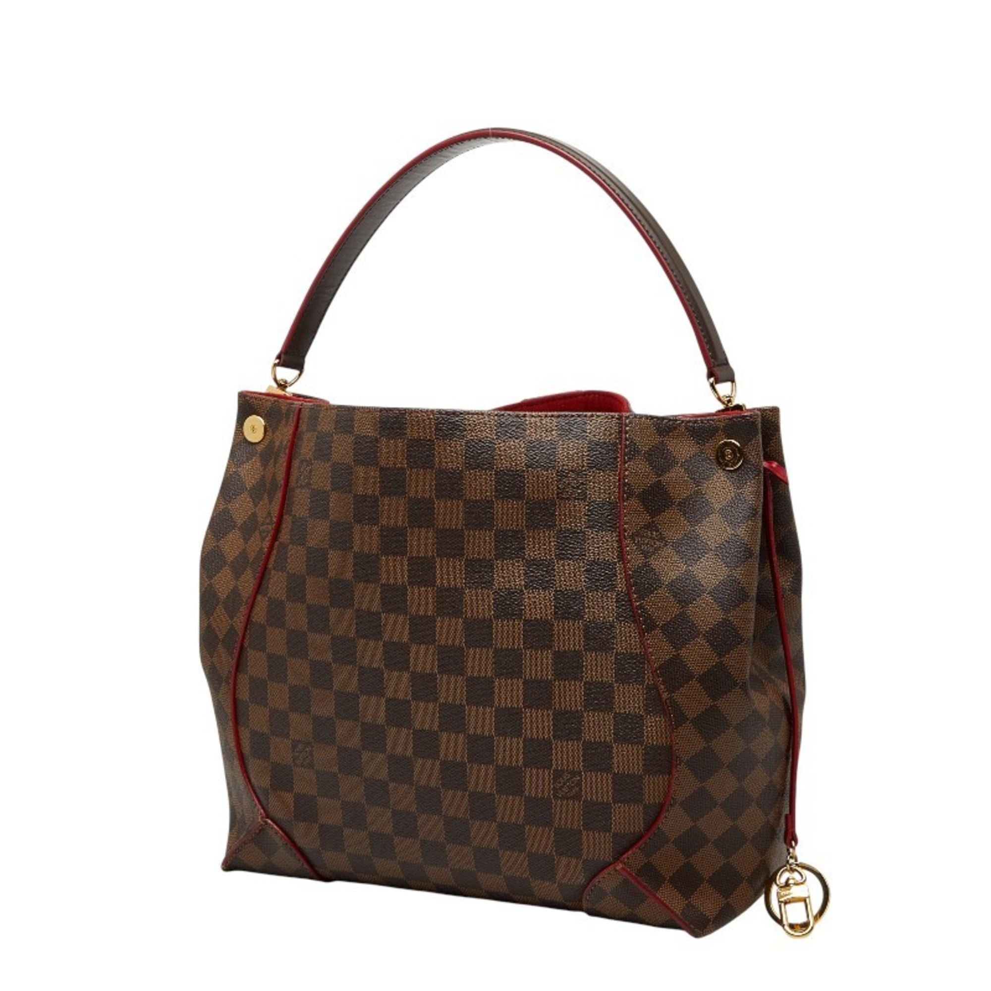 Louis Vuitton Brown Red Color Pvc Leather Shoulder Bag