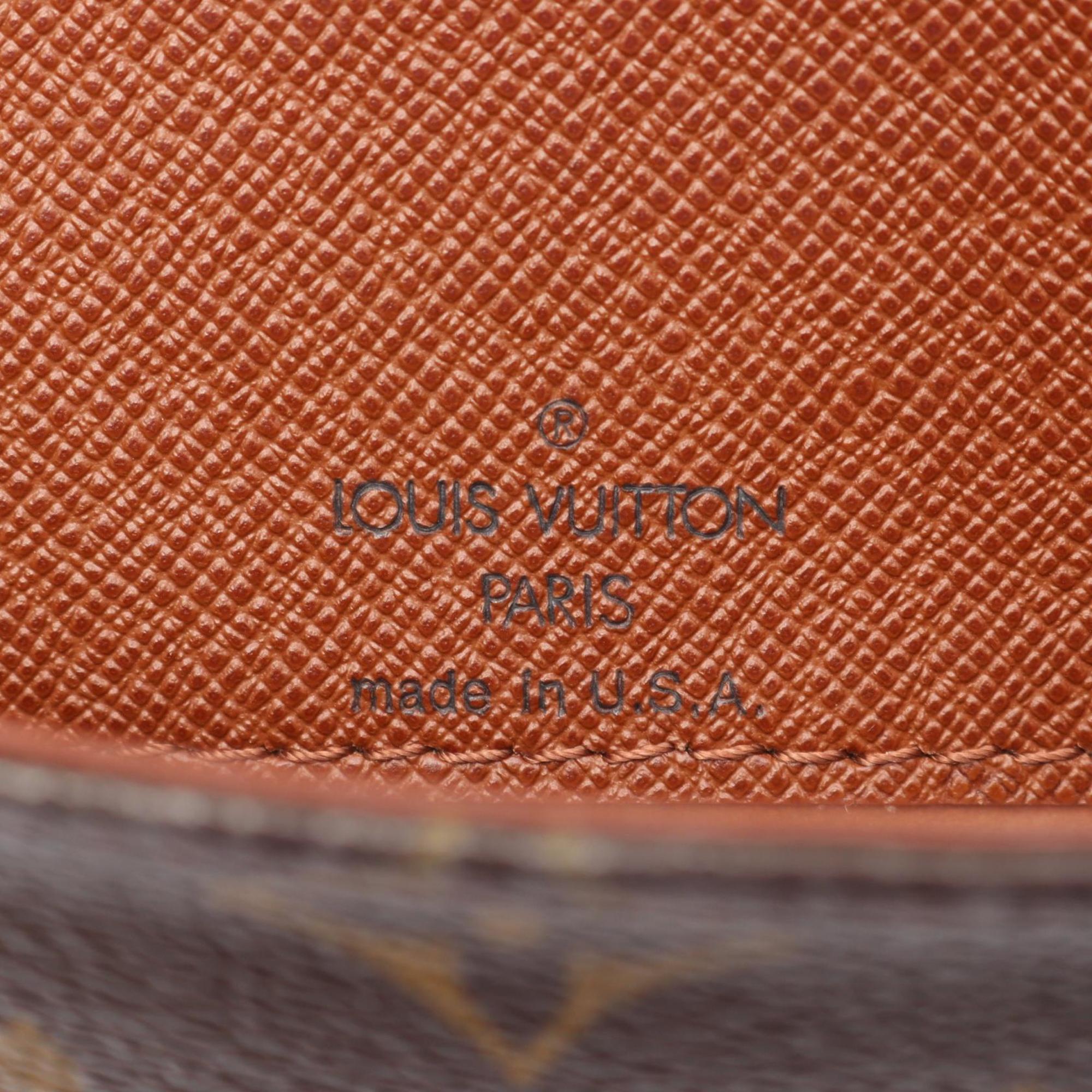 Louis Vuitton Brown Coated Canvas Leather Handbag Shoulder Bag