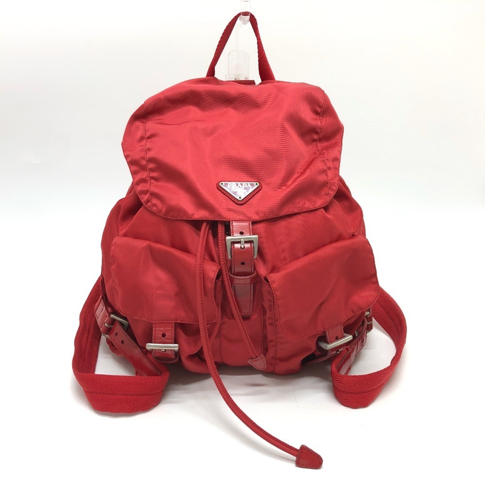 Prada Red Color Nylon Backpack