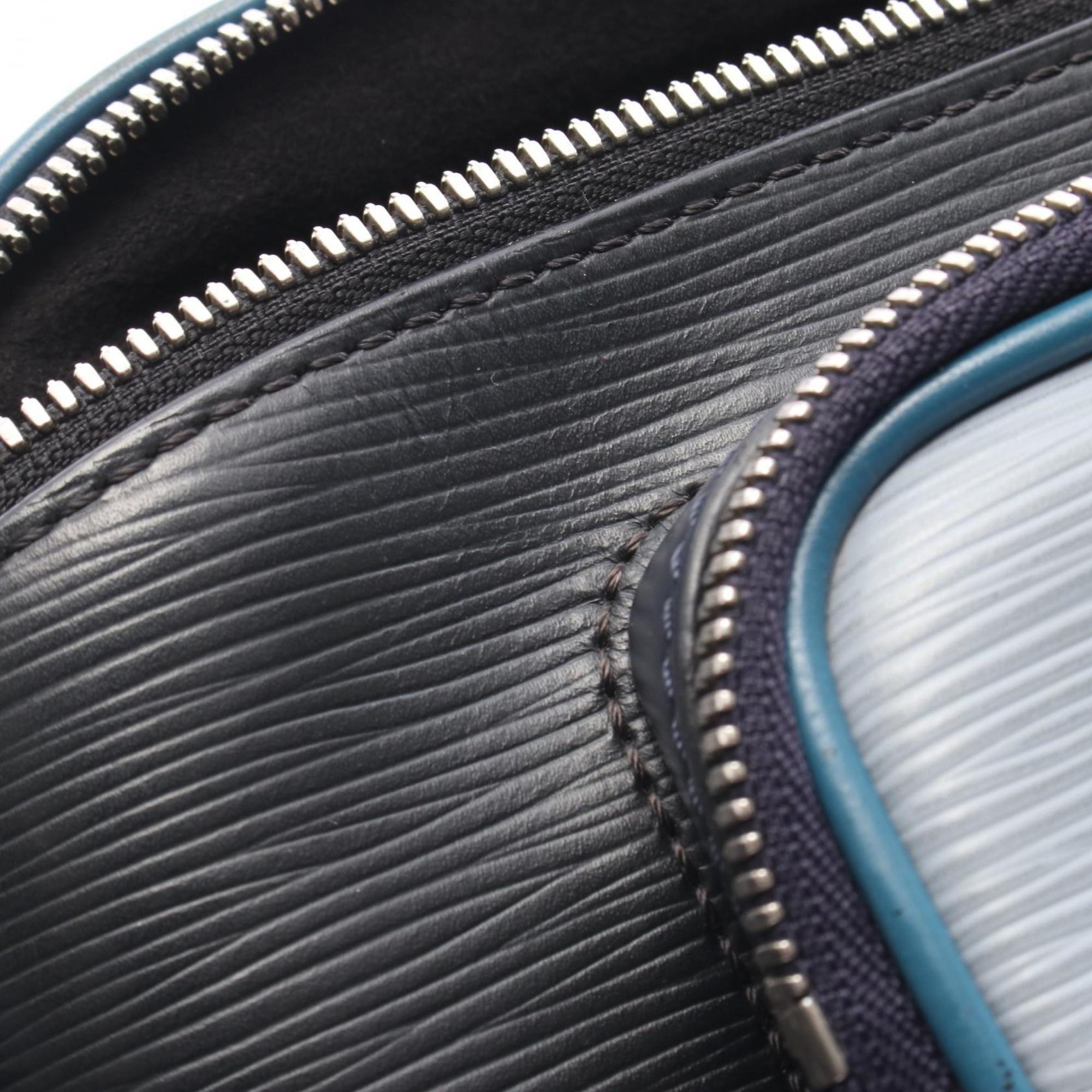 Louis Vuitton Black Blue Navy Epi Leather Pvc Coated Canvas Monogram Eclipse Fanny Pack