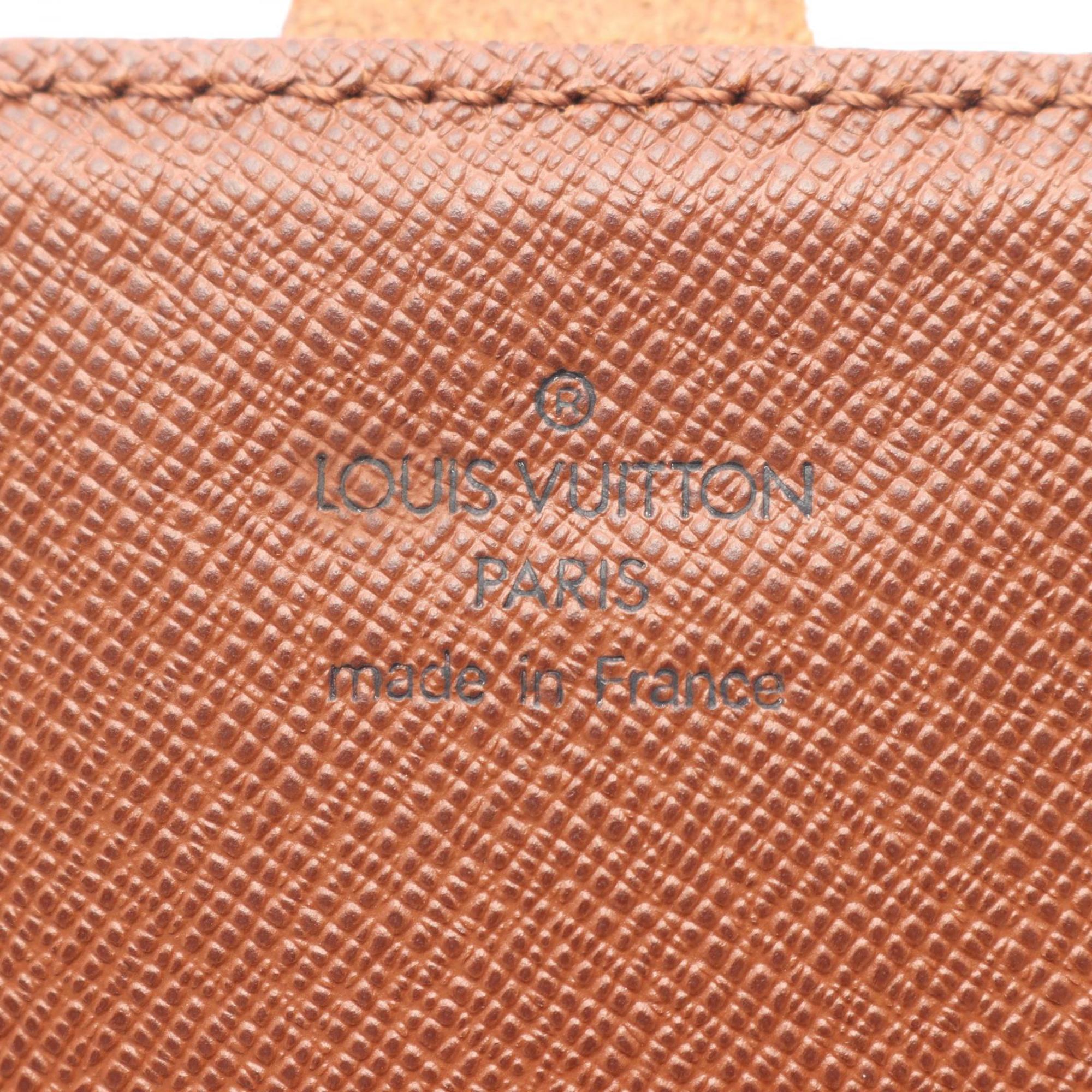 Louis Vuitton Brown Coated Canvas Leather Shoulder Bag