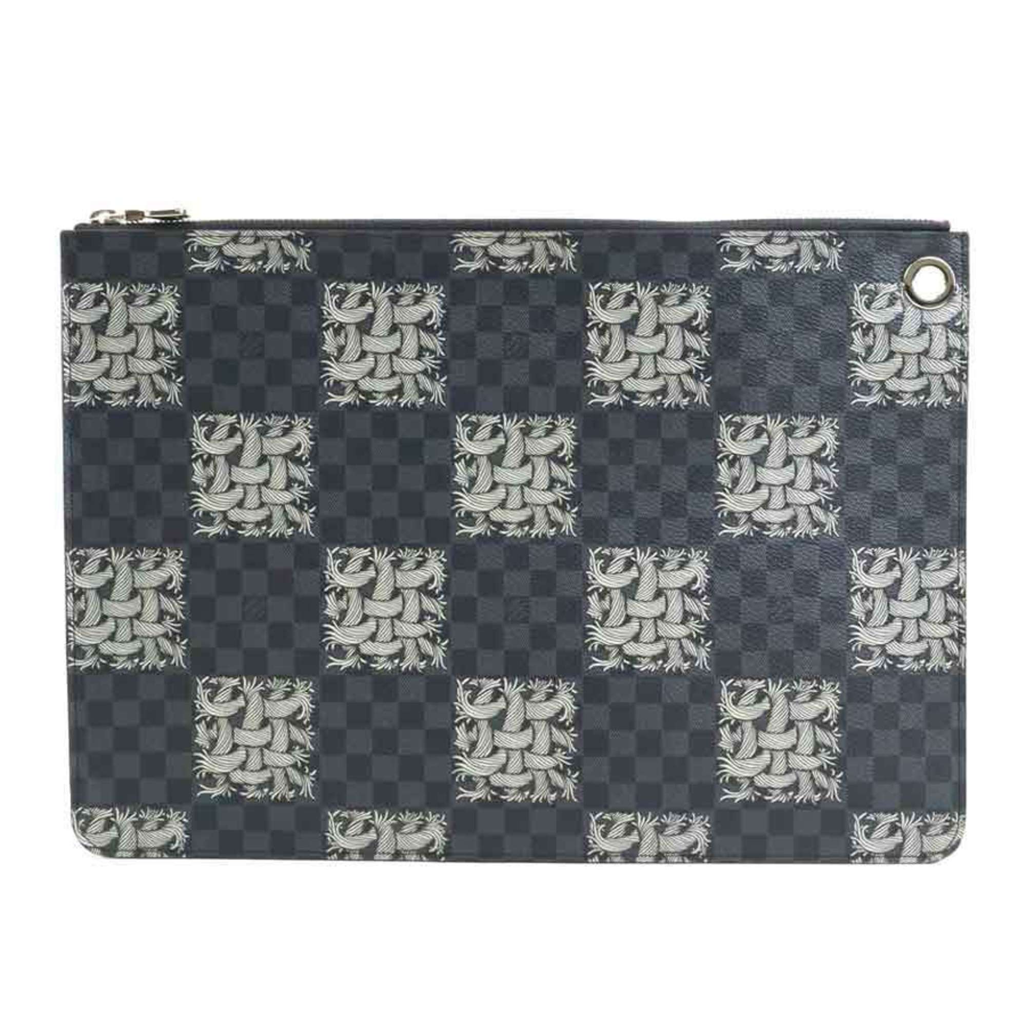 Louis Vuitton Black Damier Graphite Clutch Bag Pochette