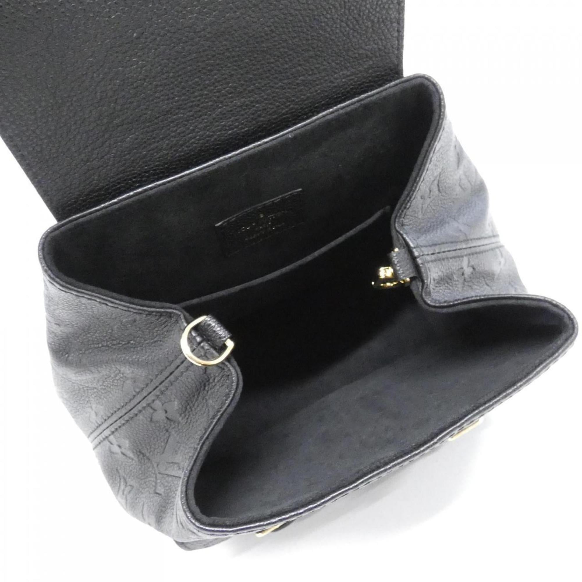 Louis Vuitton Black Leather Backpack