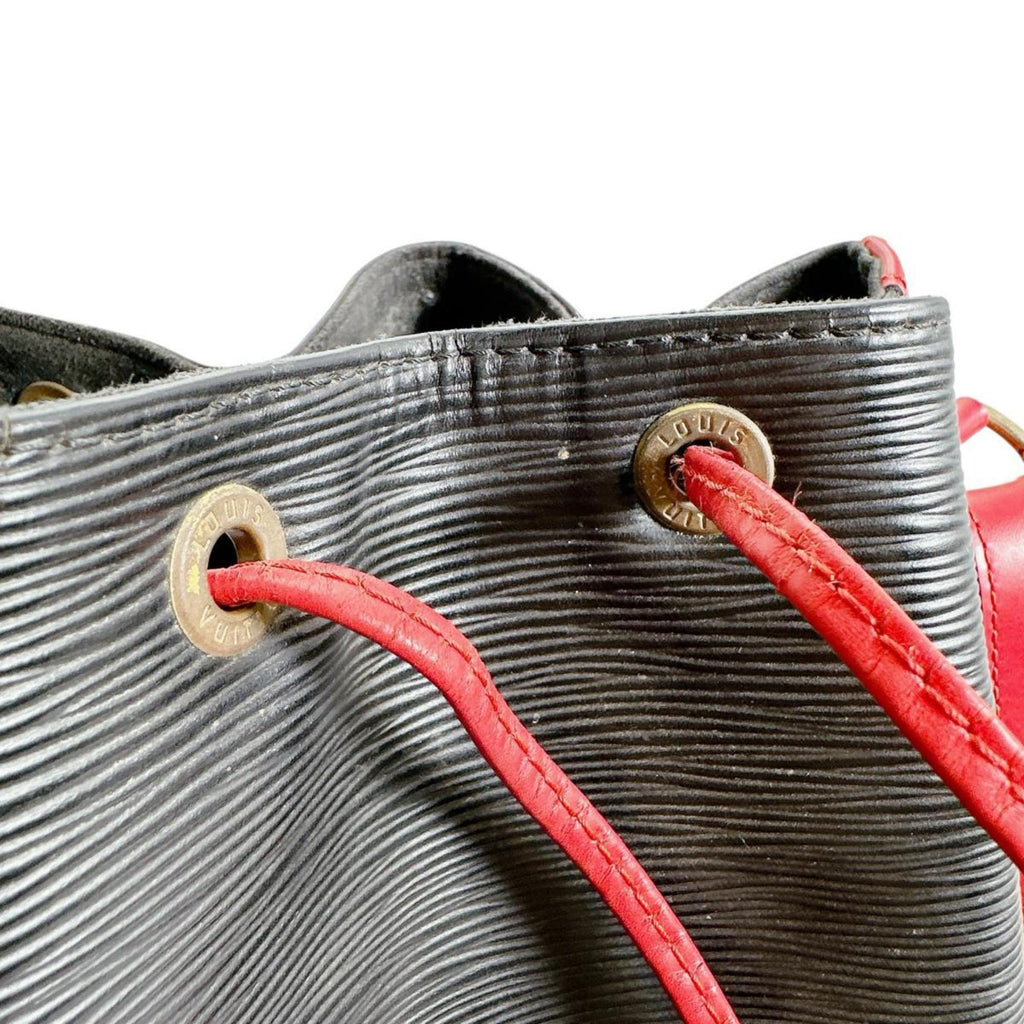 Louis Vuitton Black Castilian Red Noir Epi Leather Shoulder Bag