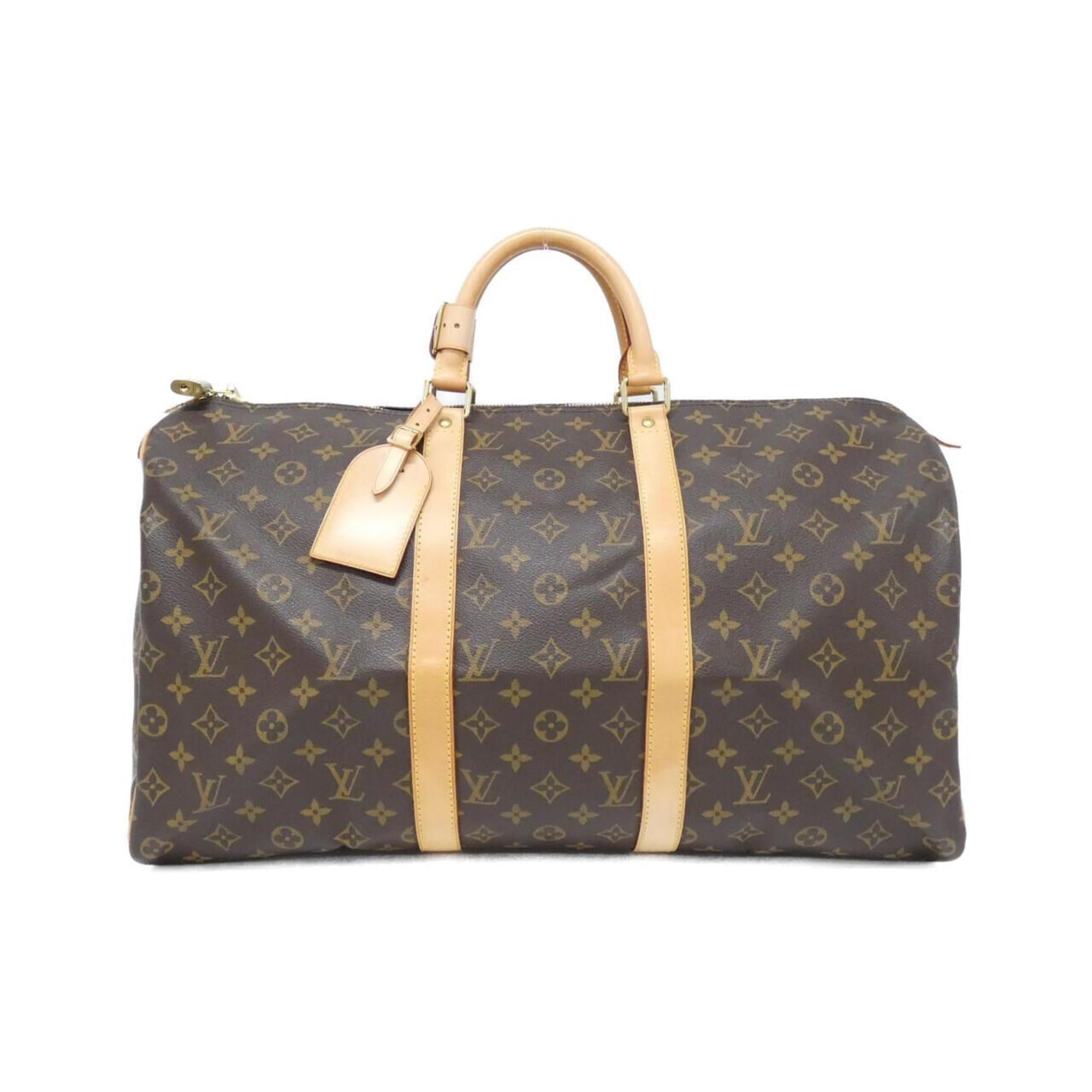 Louis Vuitton Marron Coated Canvas Boston Bag