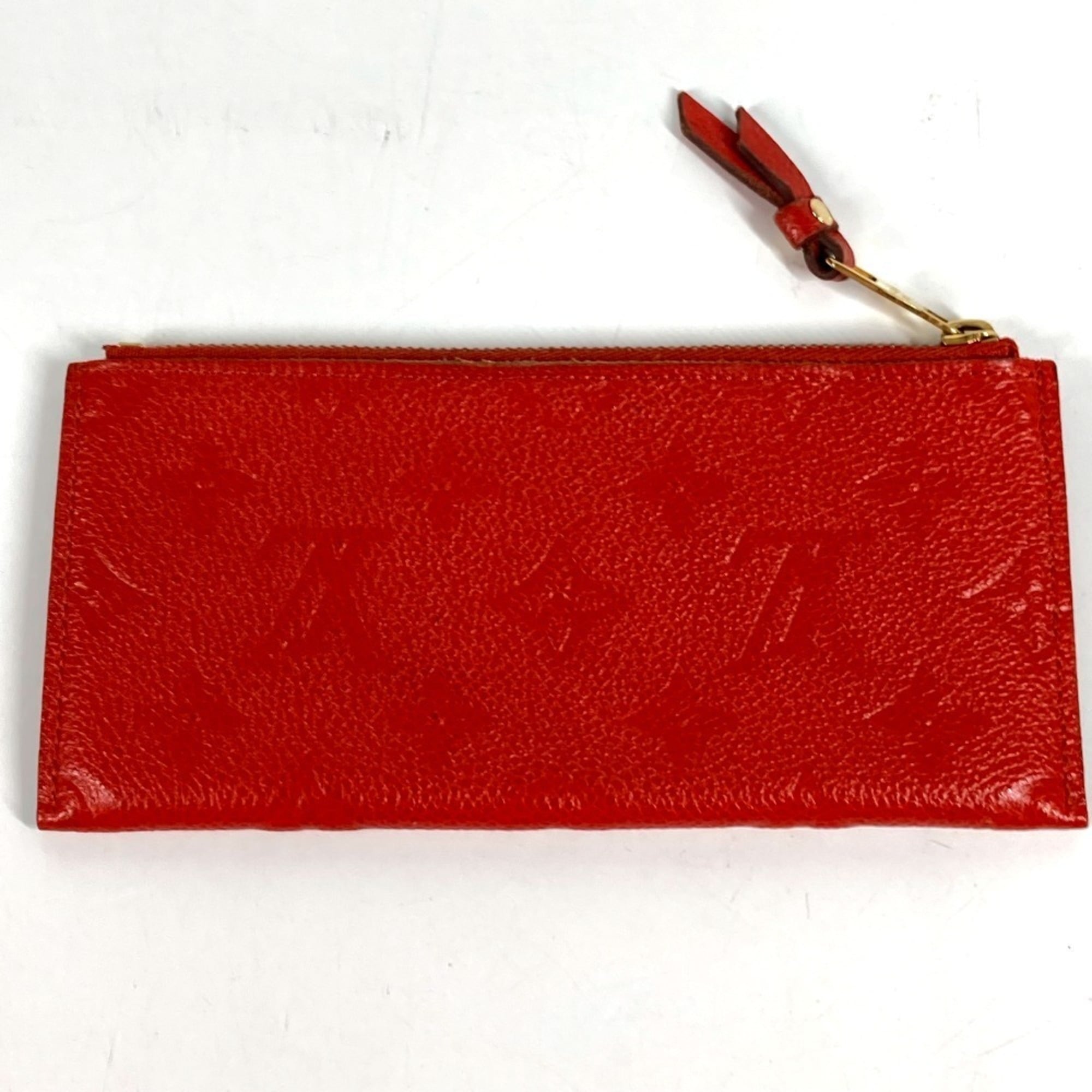 Louis Vuitton Auriane Red Color Monogram Empreinte Long Wallet