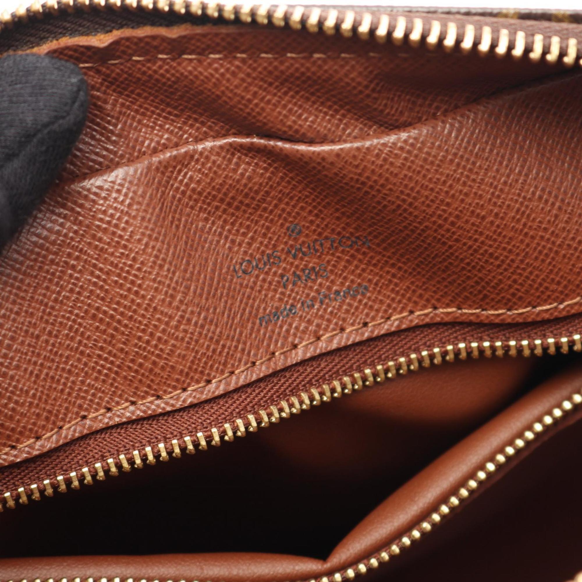 Louis Vuitton Brown Coated Canvas Leather Shoulder Bag