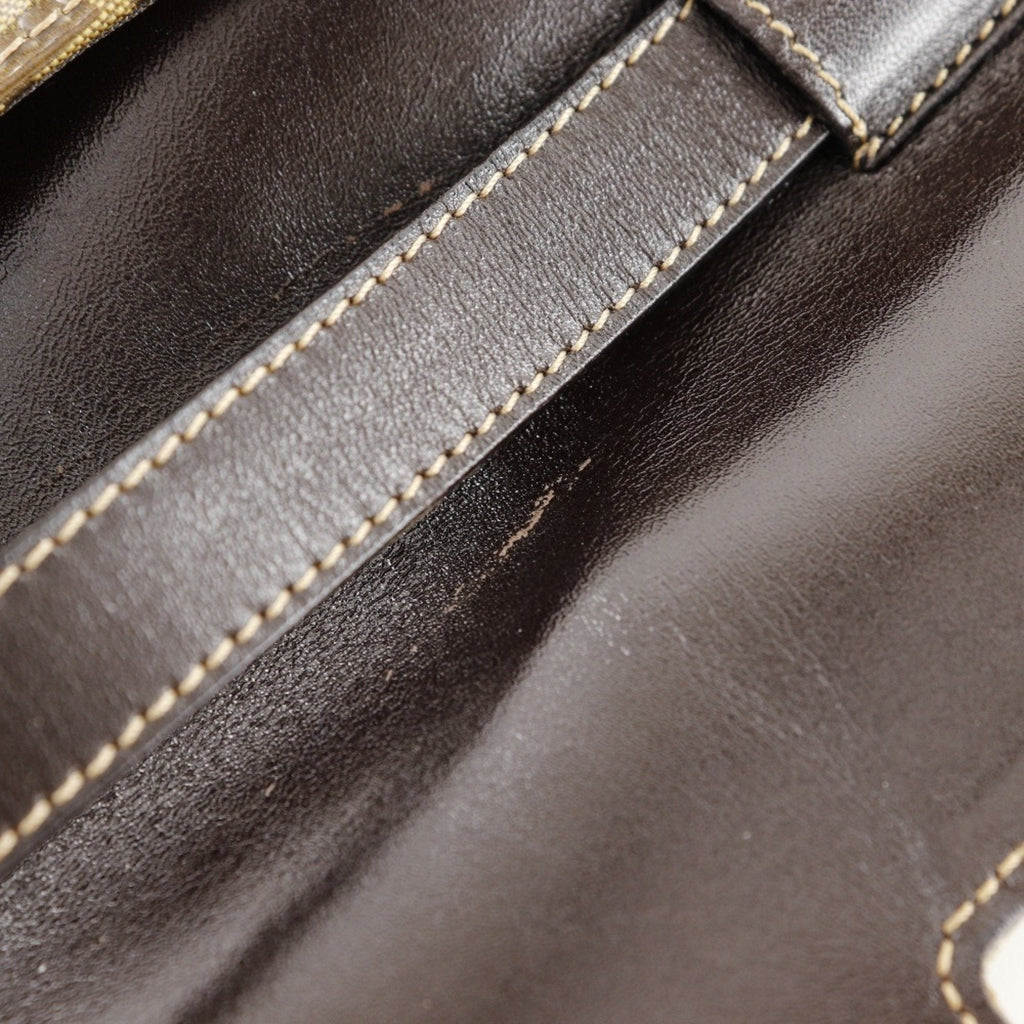 Fendi Brown Vinyl Shoulder Bag