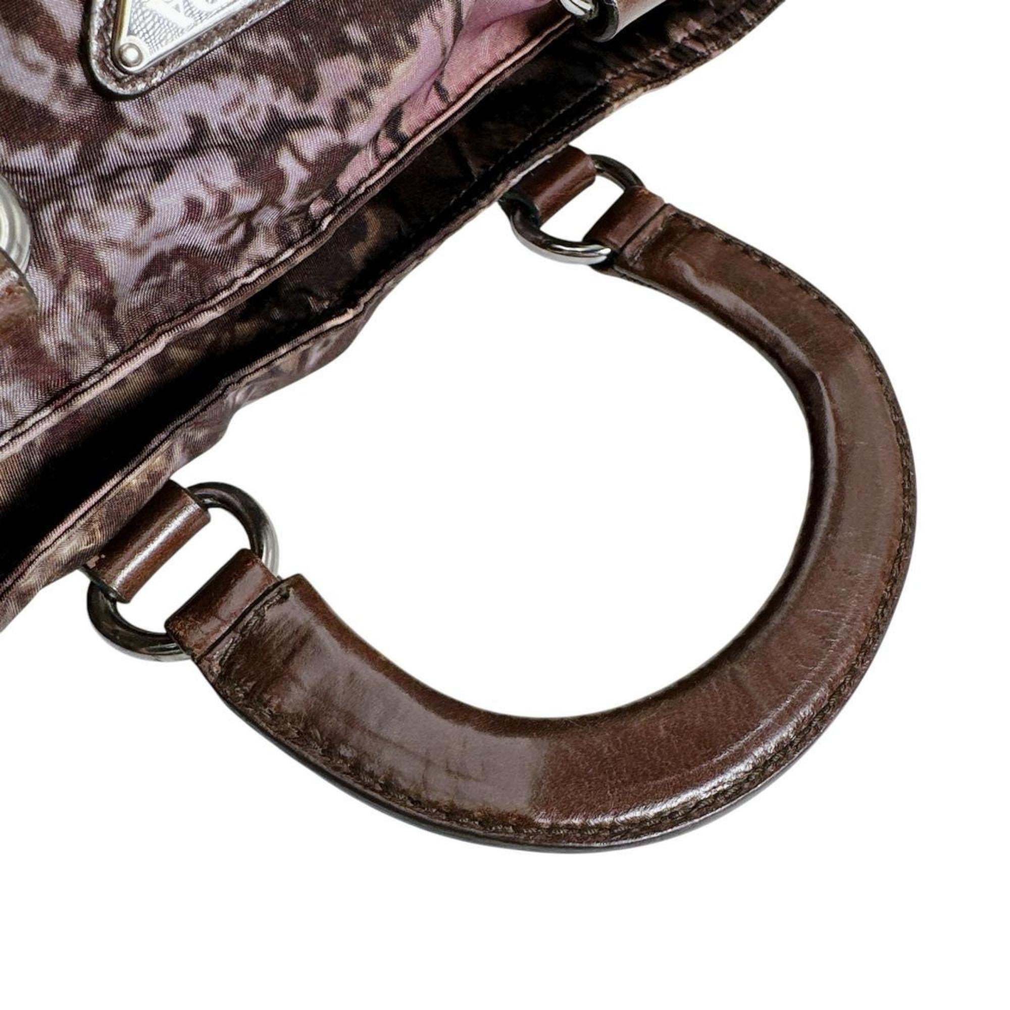 Prada Brown Nylon Handbag